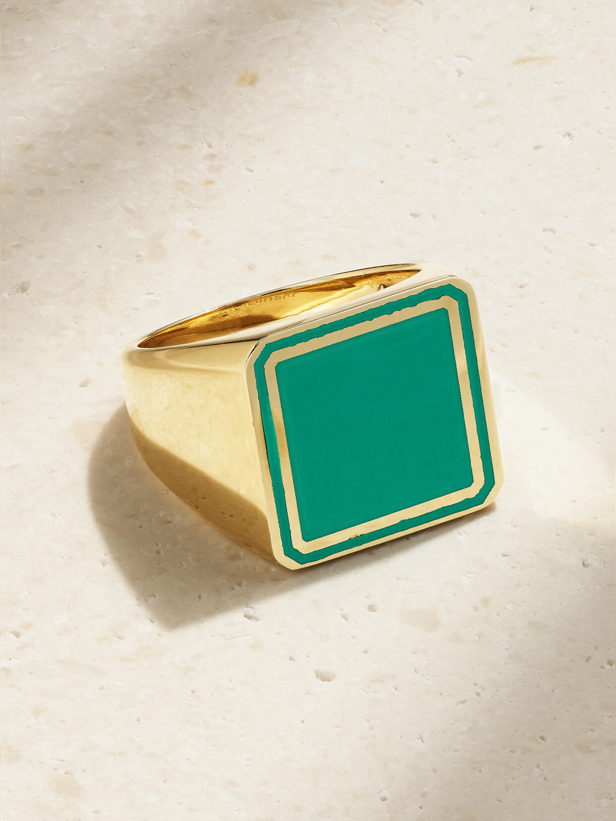 Lauren Rubinski 14-karat Gold And Enamel Ring