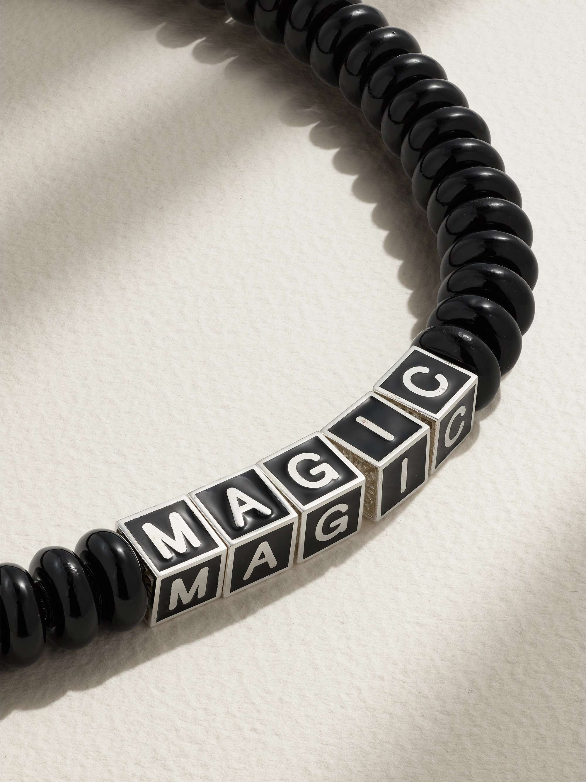 LAUREN RUBINSKI Happy sterling silver, enamel and bead necklace