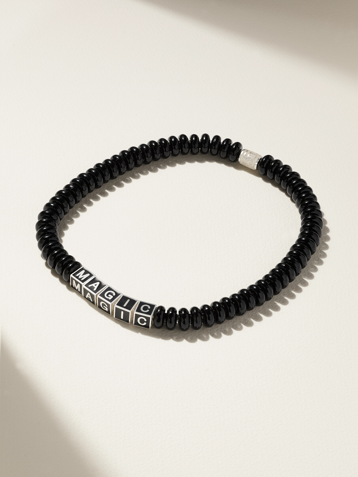 Lauren Rubinski - Magic Sterling Silver, Enamel And Bead Necklace - Black