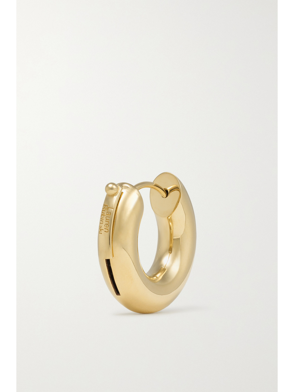 Shop Lauren Rubinski 14-karat Gold Hoop Earrings