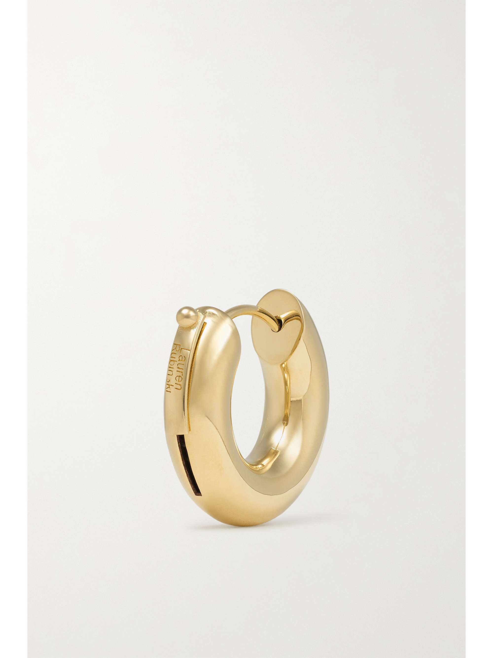 LAUREN RUBINSKI 14-karat gold hoop earrings