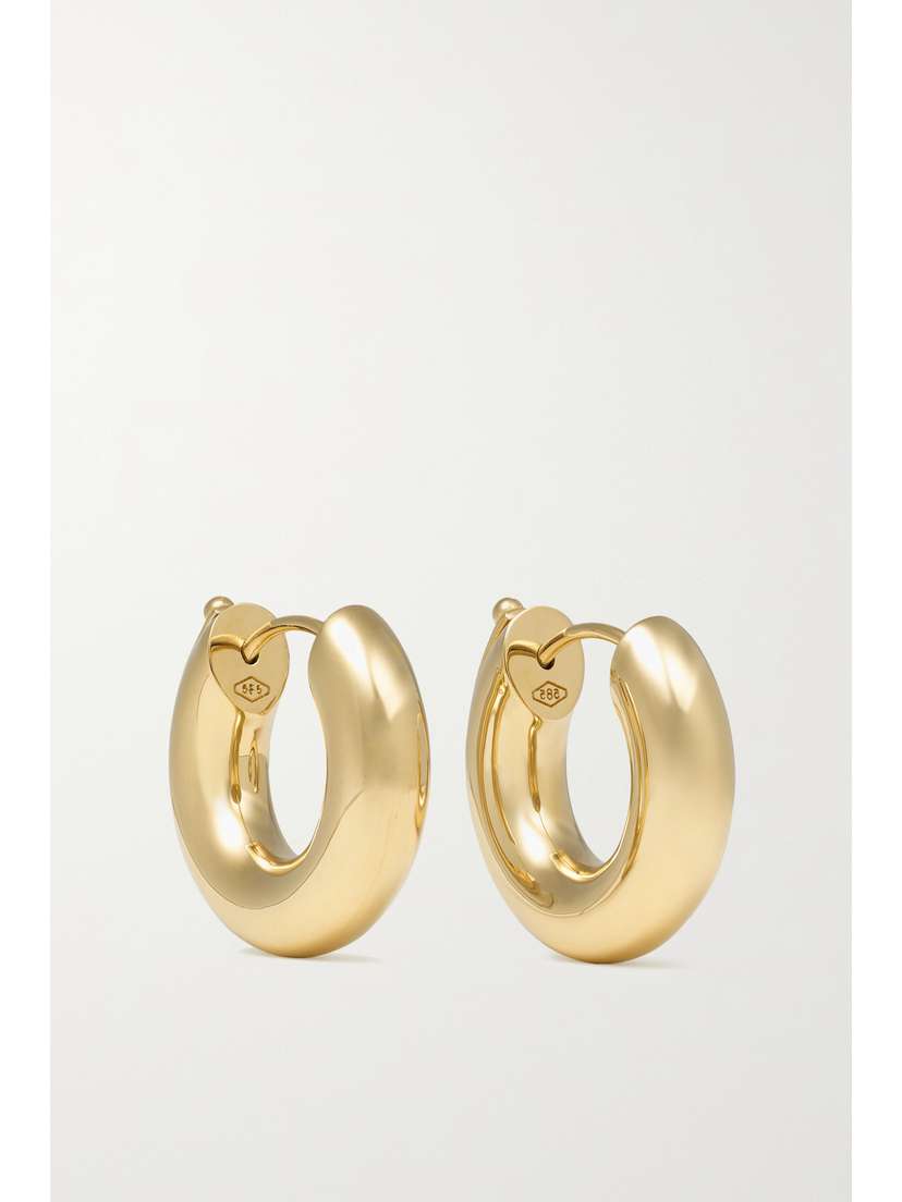 Lauren Rubinski 14-karat Gold Hoop Earrings