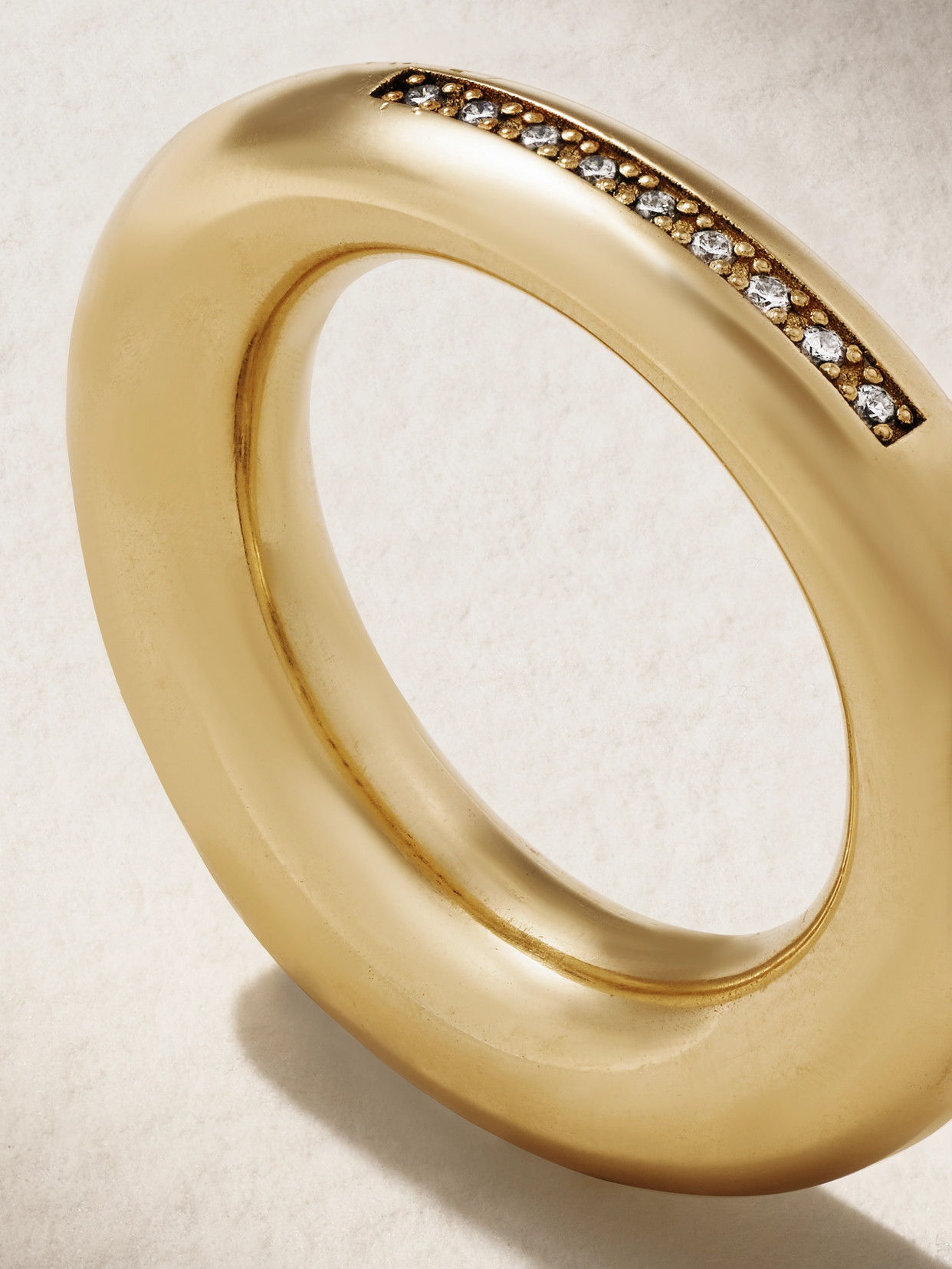 Shop Lauren Rubinski 14-karat Gold Diamond Ring