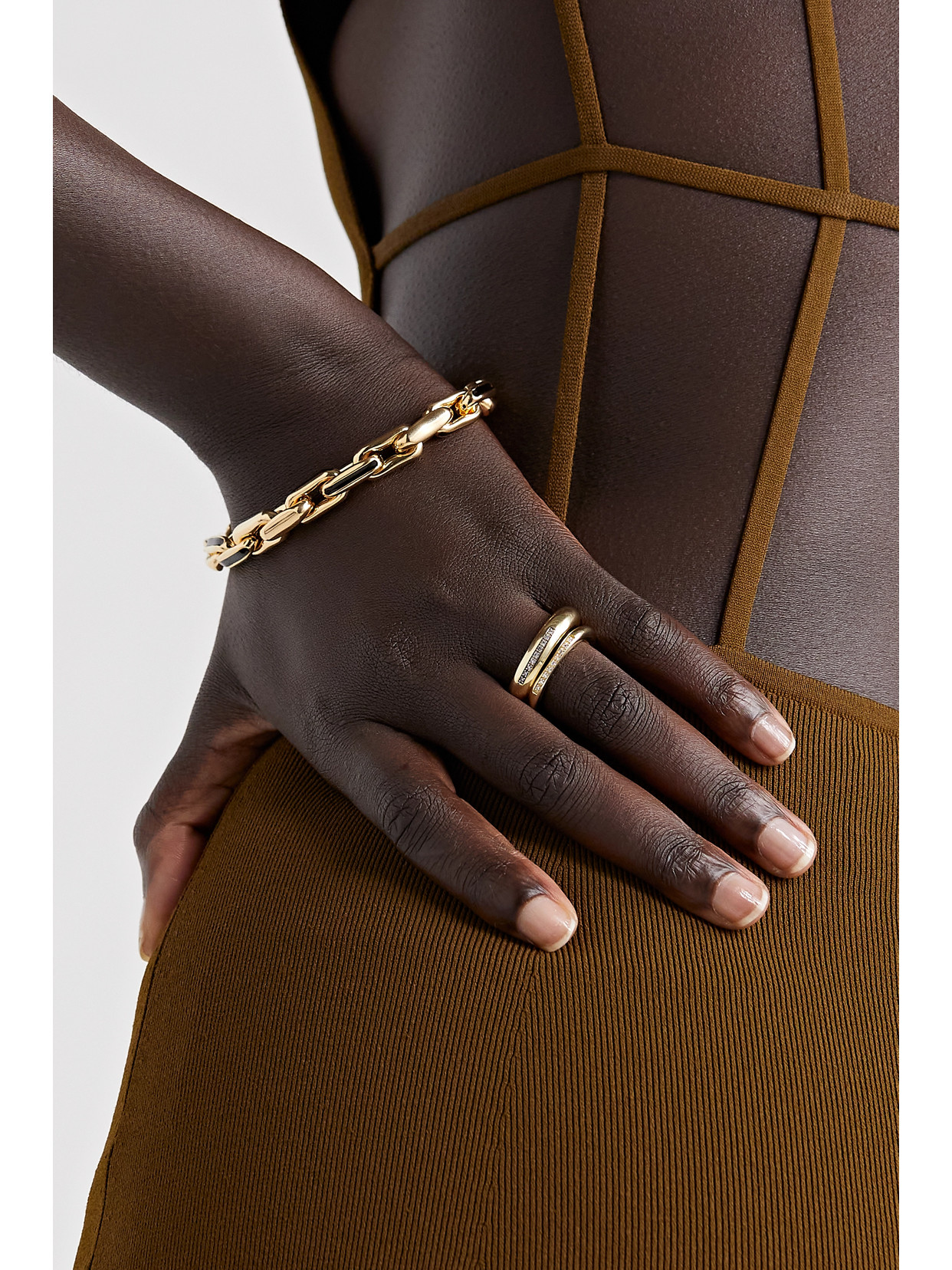 Lauren Rubinski 14-karat Gold Diamond Ring In Gold