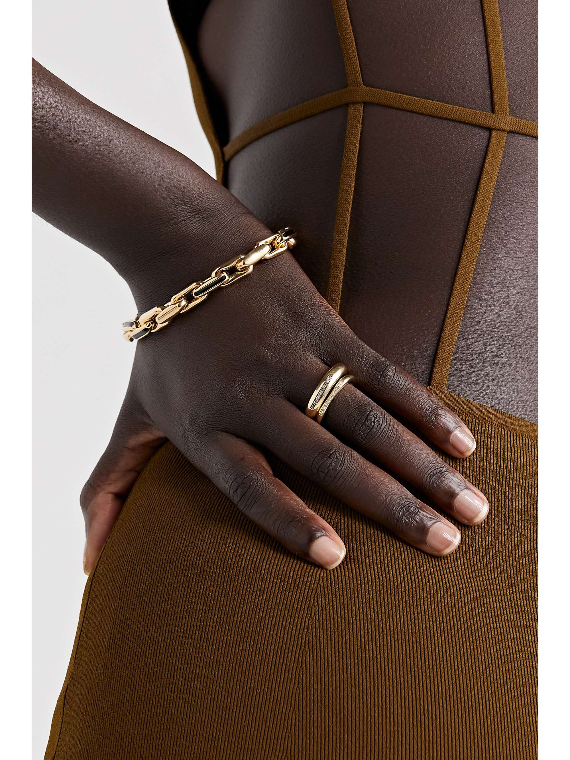 LAUREN RUBINSKI 14-karat gold diamond ring