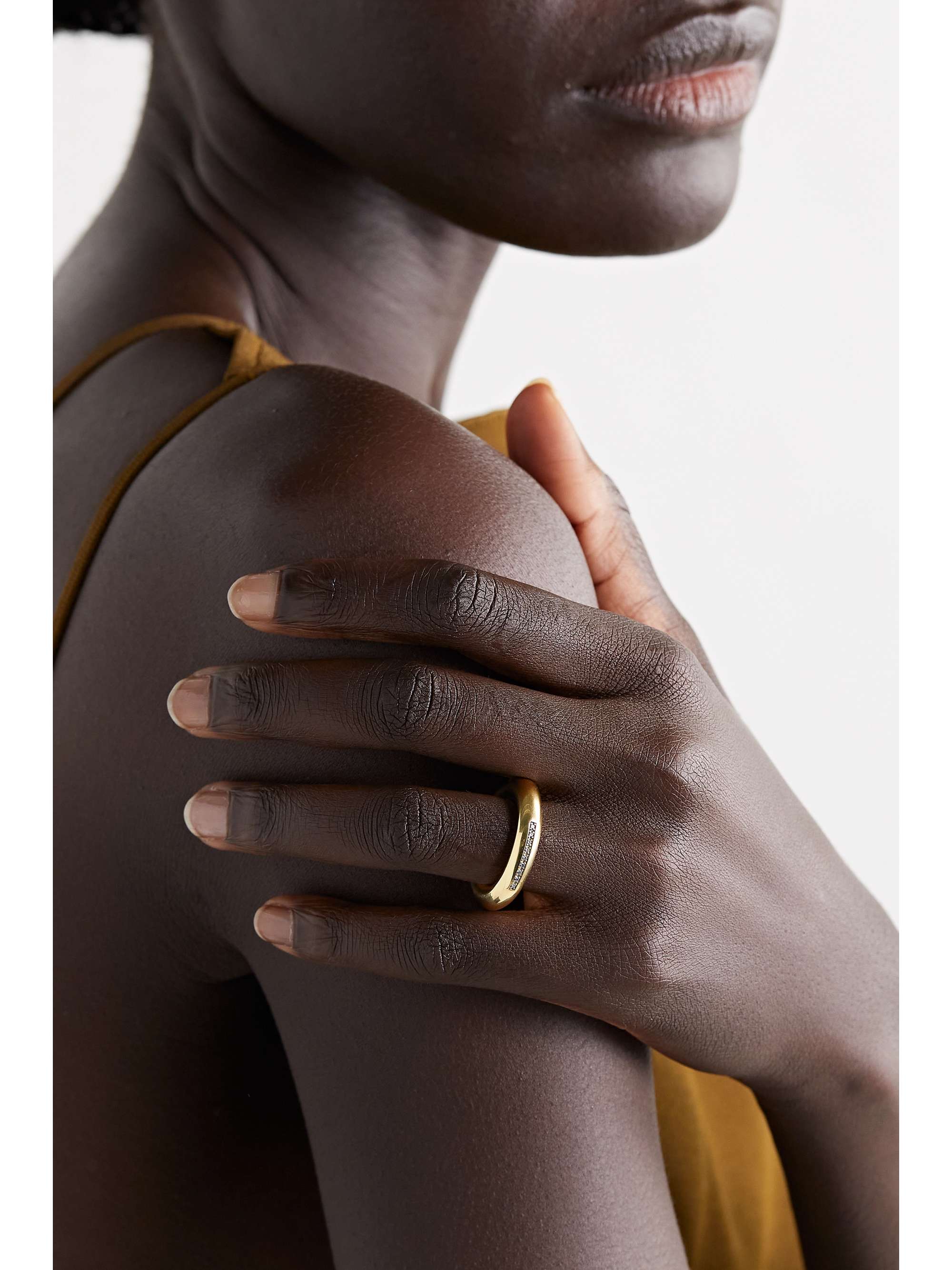 LAUREN RUBINSKI 14-karat gold diamond ring