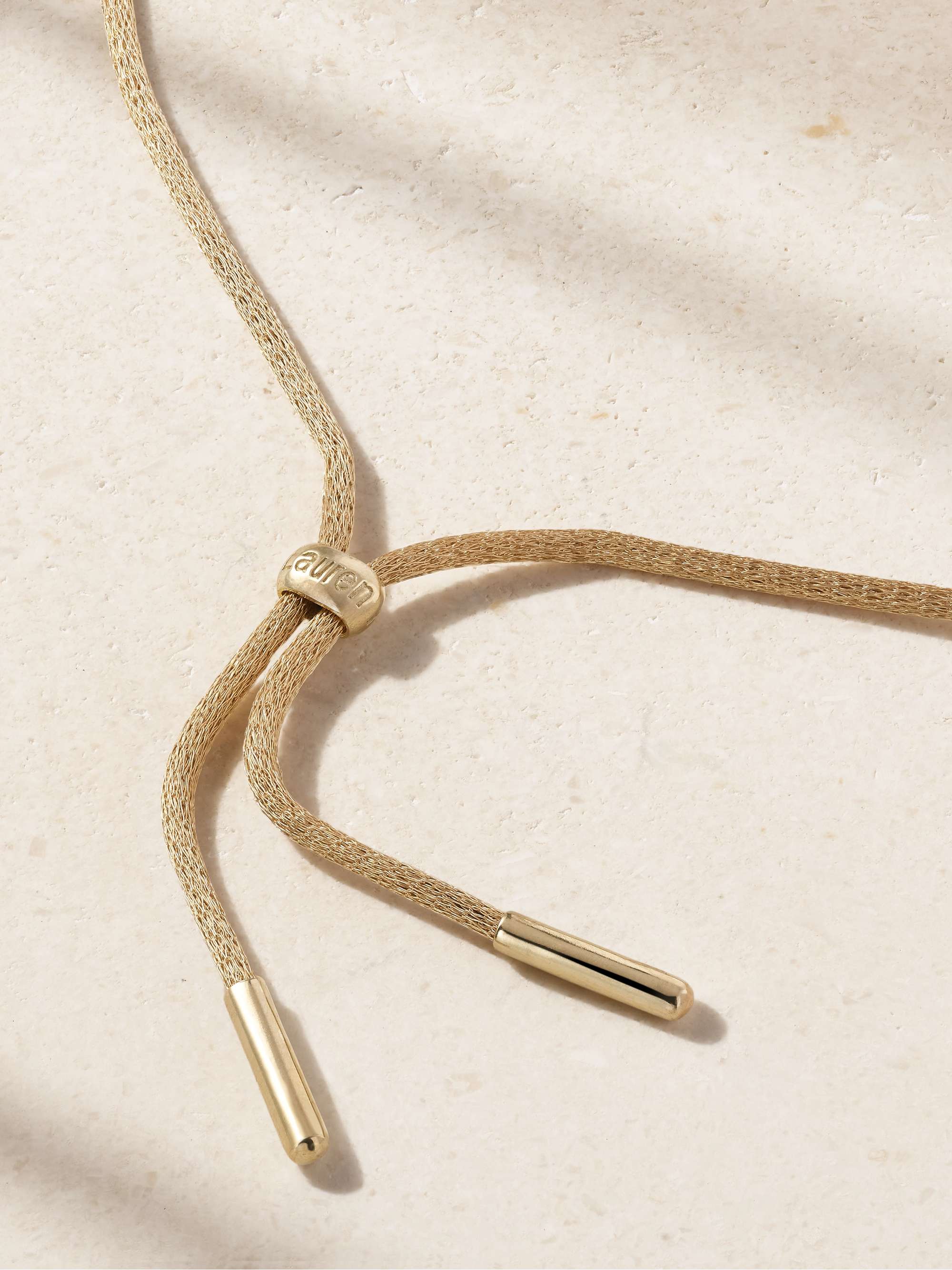 LAUREN RUBINSKI Love 14-karat gold and enamel necklace