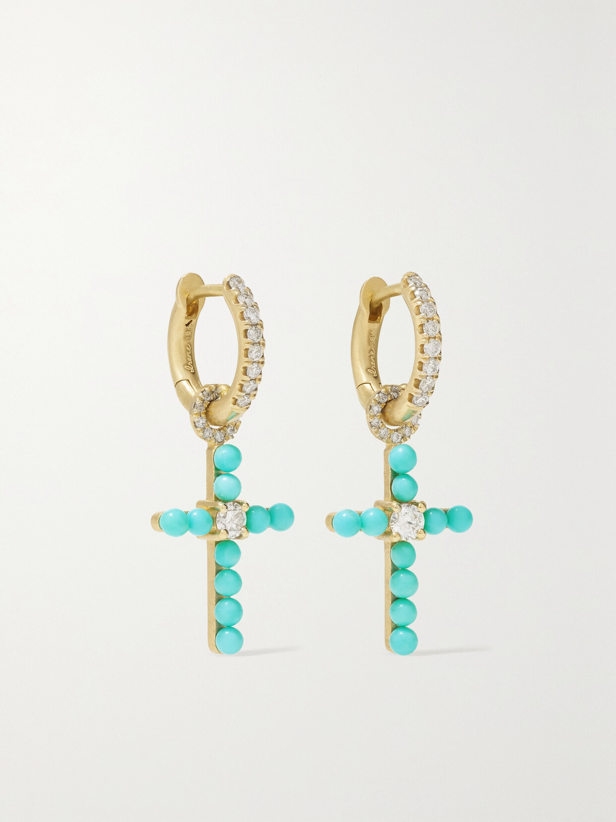 Irene Neuwirth Immaculate 18-karat , Turquoise And Diamond Hoop Earrings
