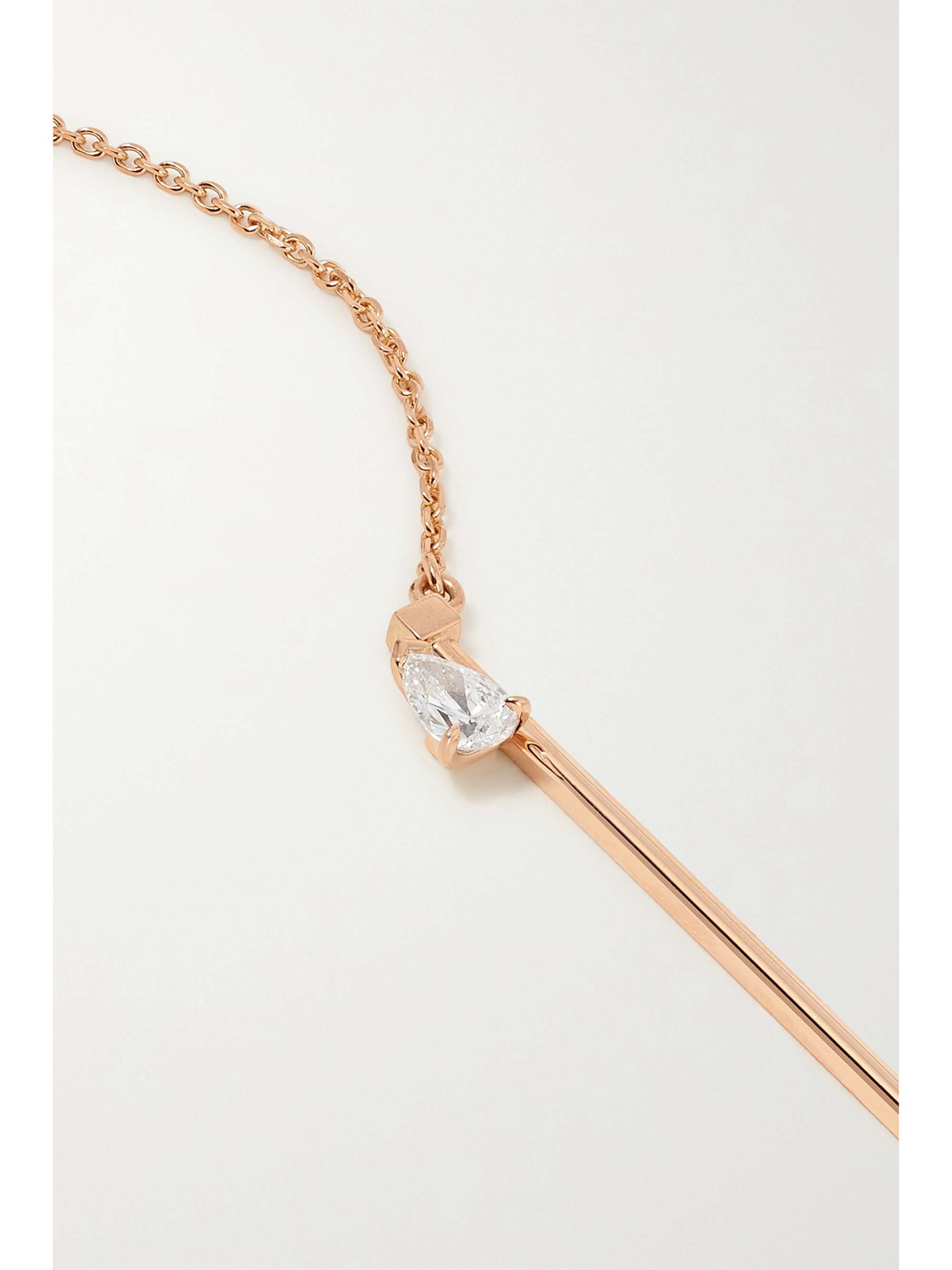 REPOSSI Serti Sur Vide 18-karat rose gold diamond necklace