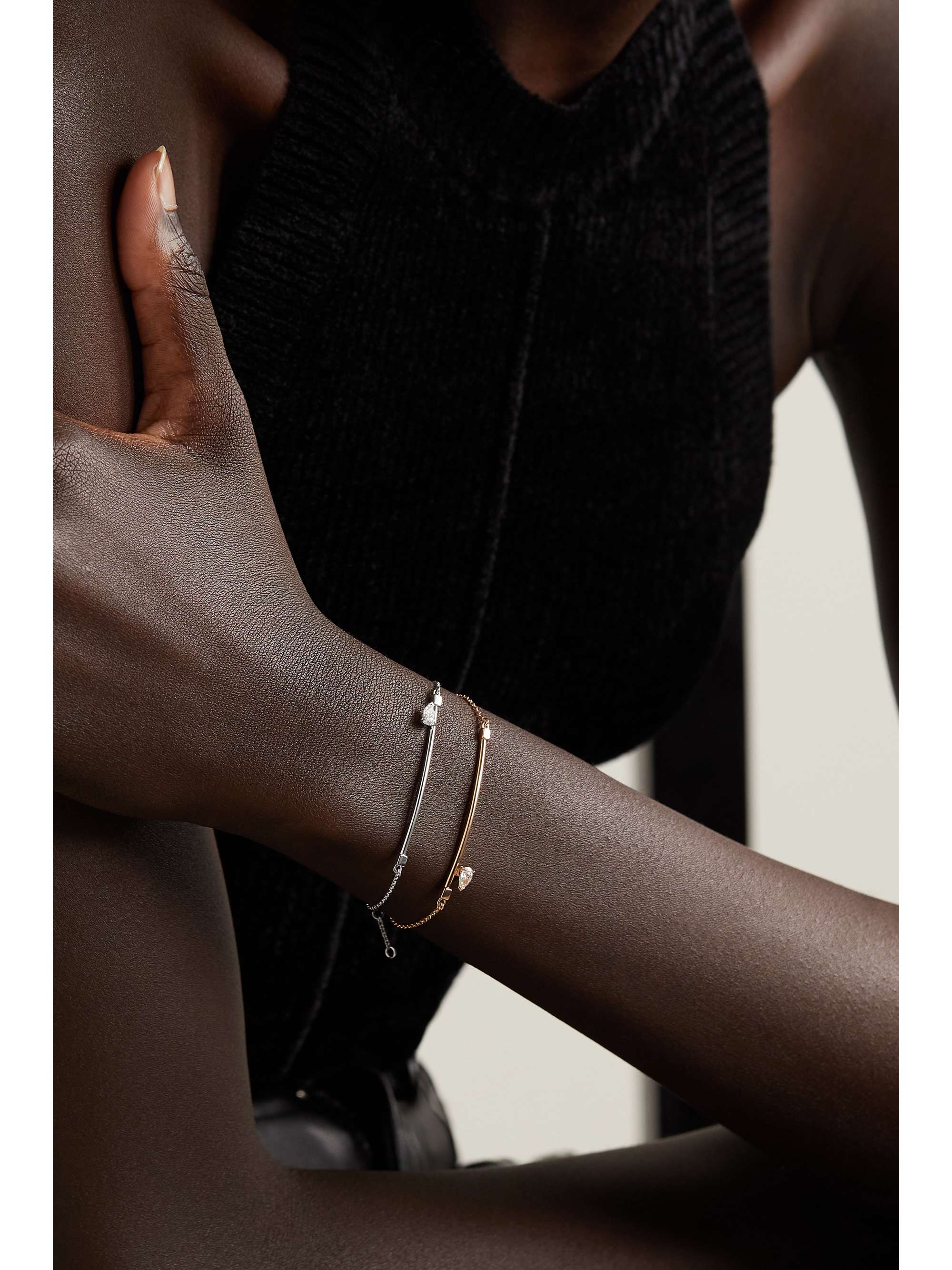 REPOSSI Serti Sur Vide 18-karat rose gold diamond bracelet