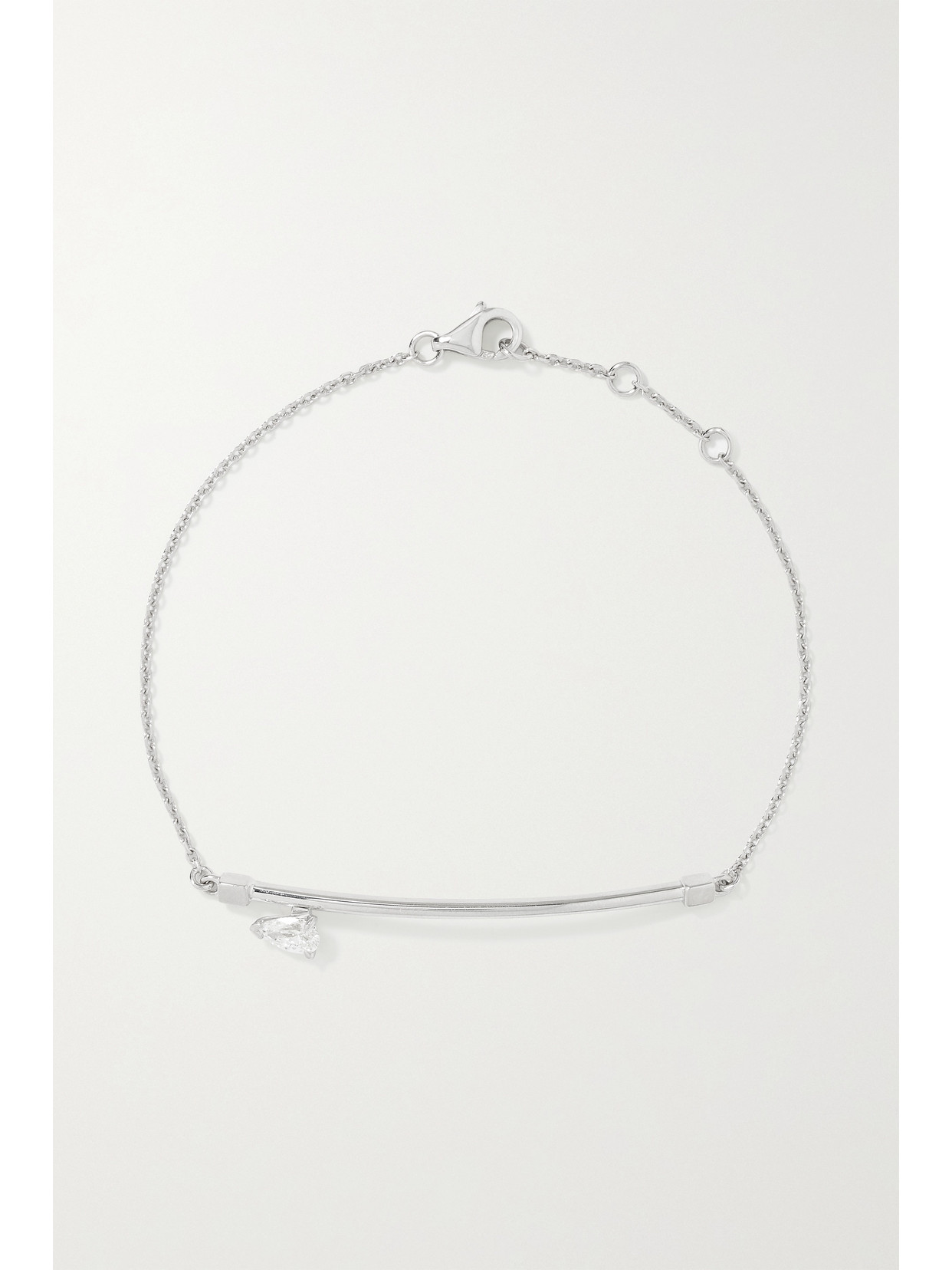 Repossi Serti Sur Vide 18kt White Gold Bracelet With Diamond In Gold
