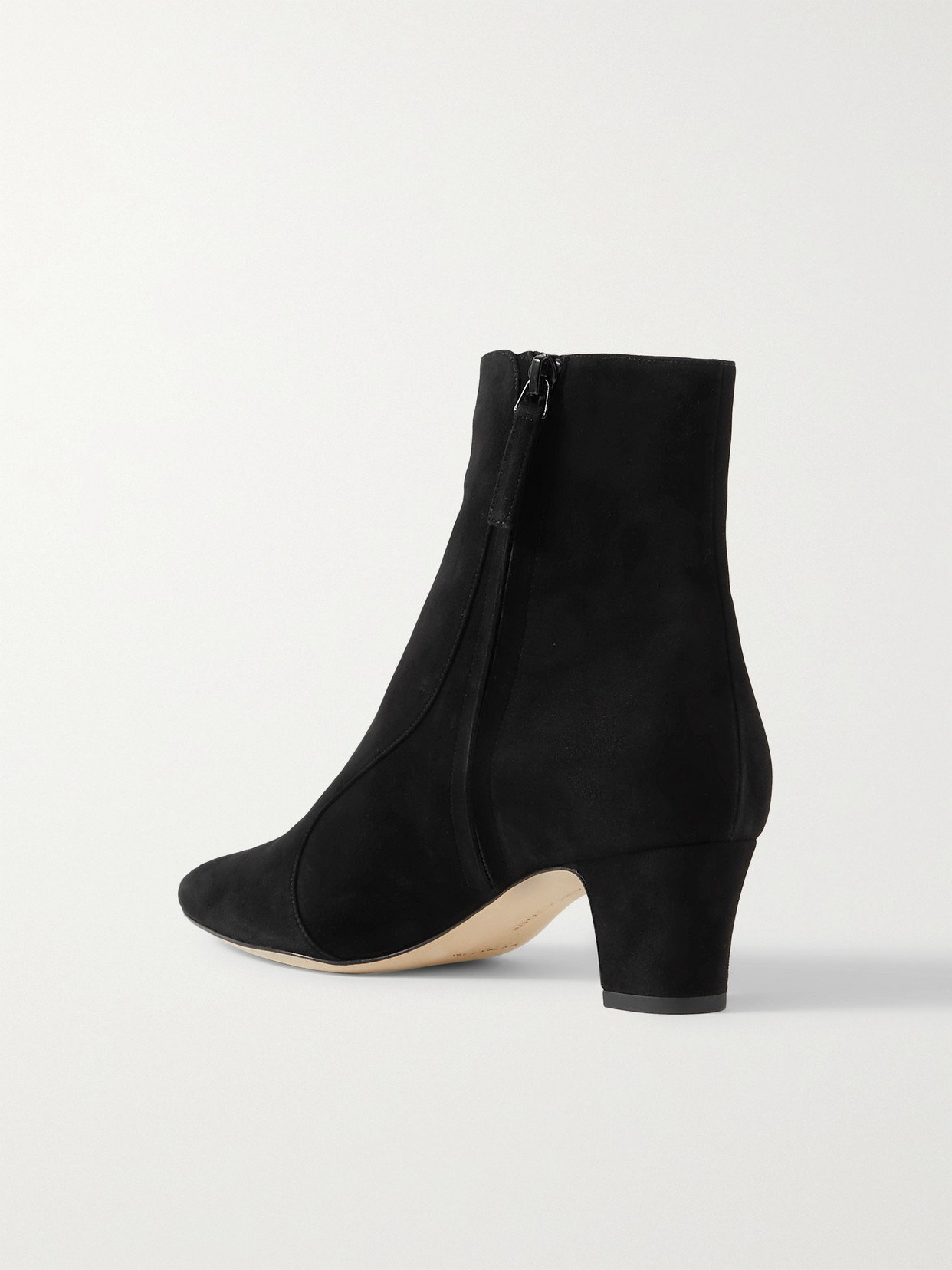 Shop Manolo Blahnik Myconia 50 Suede Ankle Boots In Black