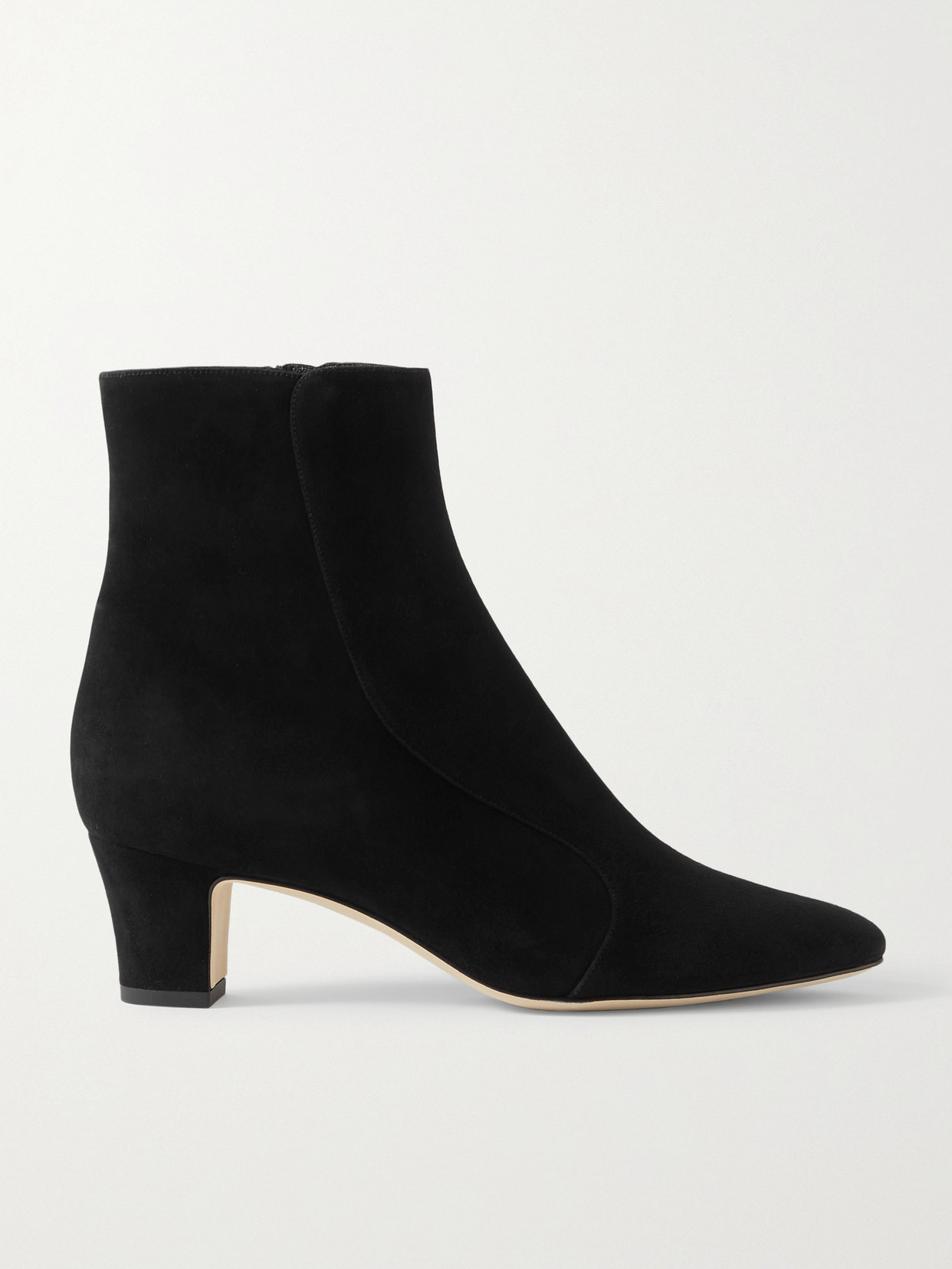 Manolo Blahnik Myconia 50 Suede Ankle Boots In Black