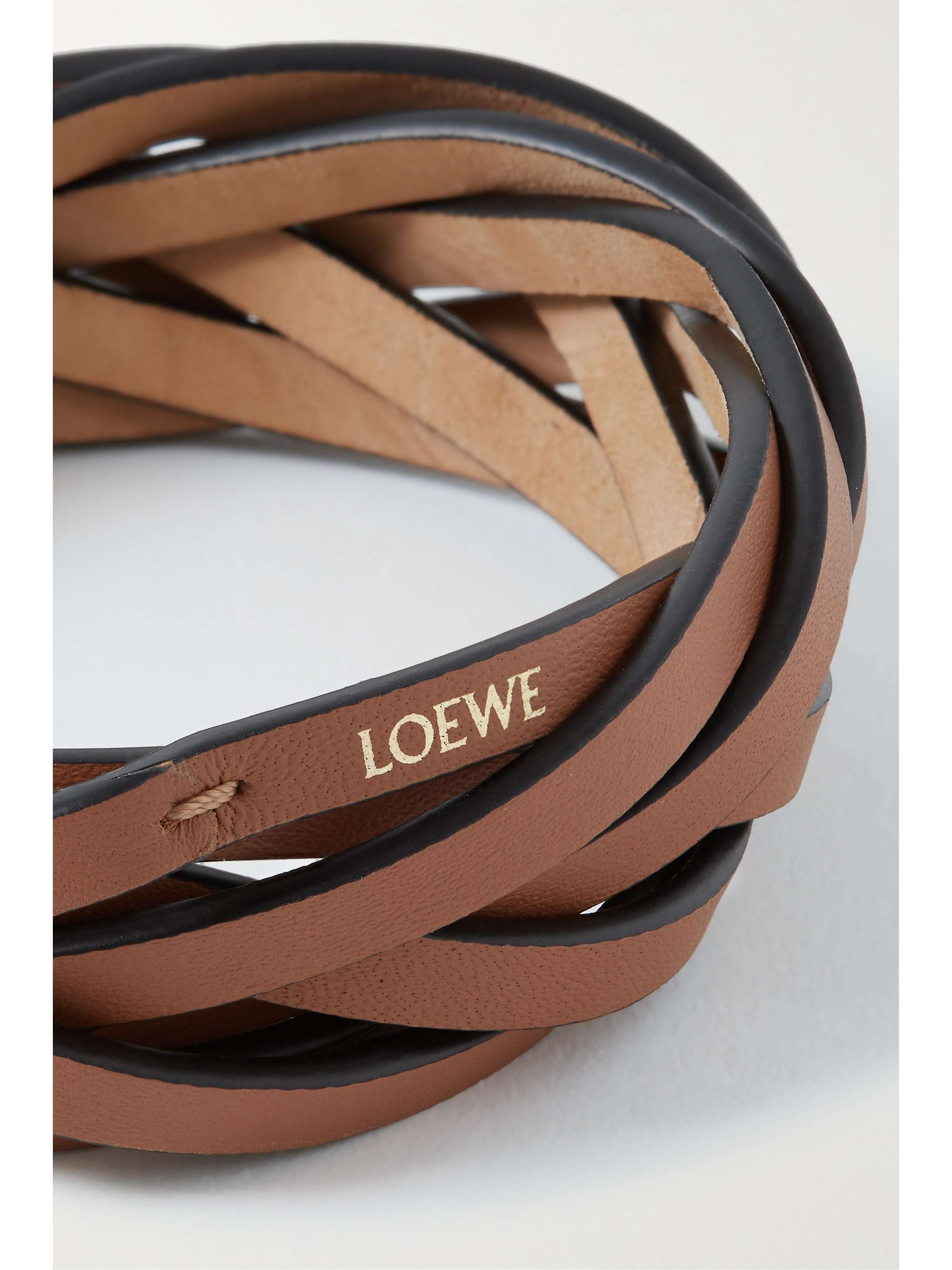 LOEWE Braided leather bangle