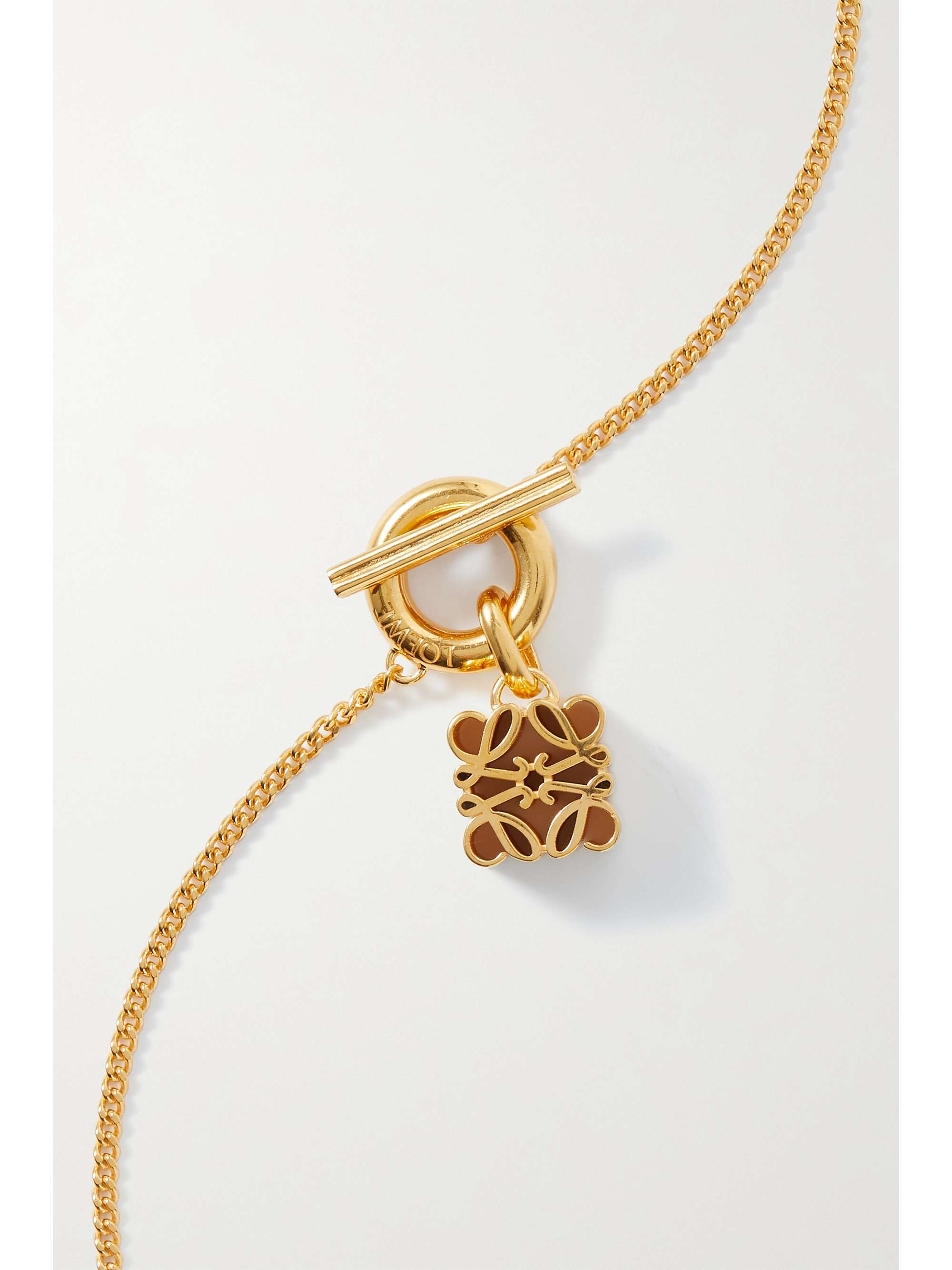 LOEWE Anagram gold-plated necklace