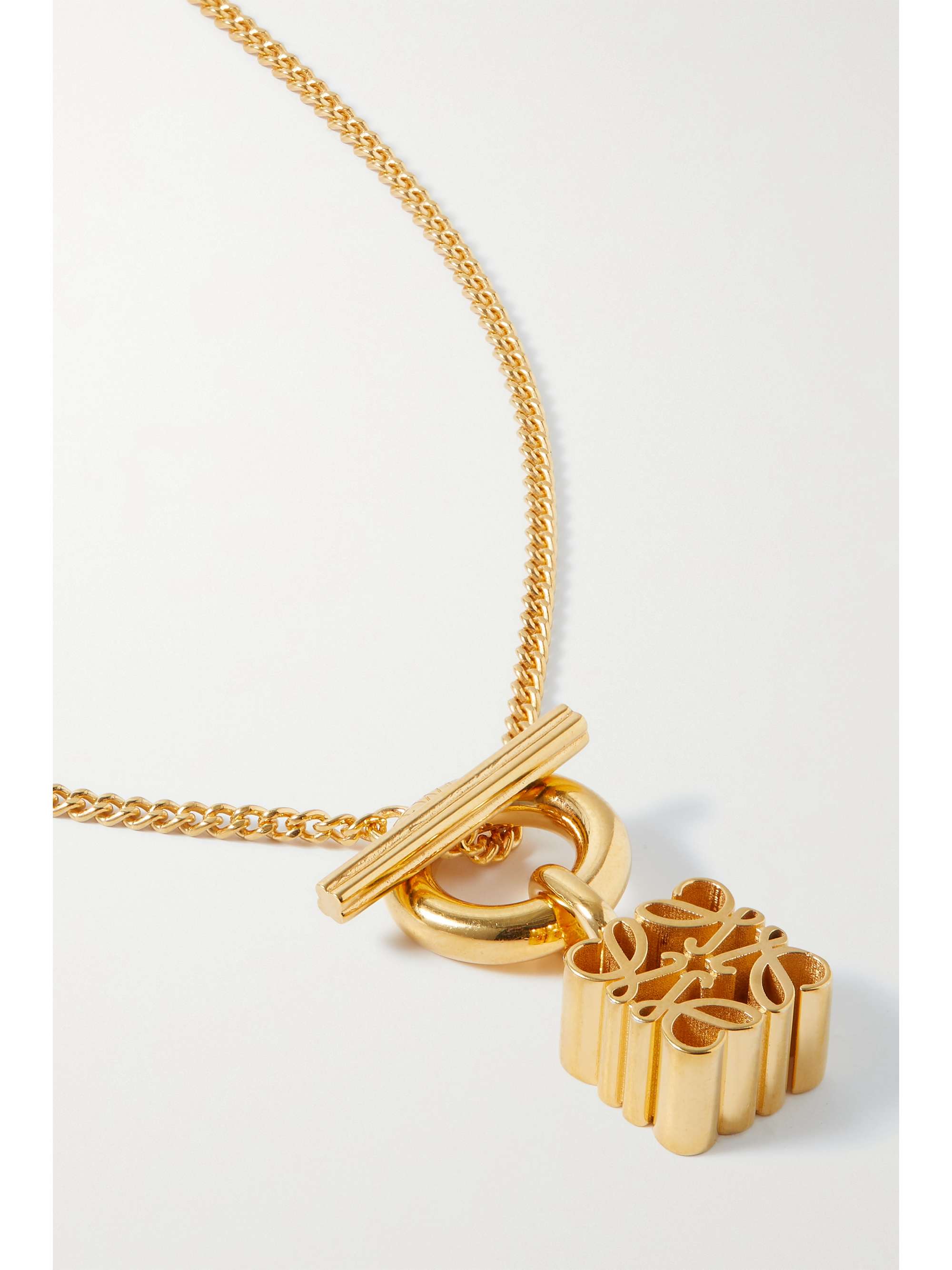 LOEWE Anagram gold-plated necklace