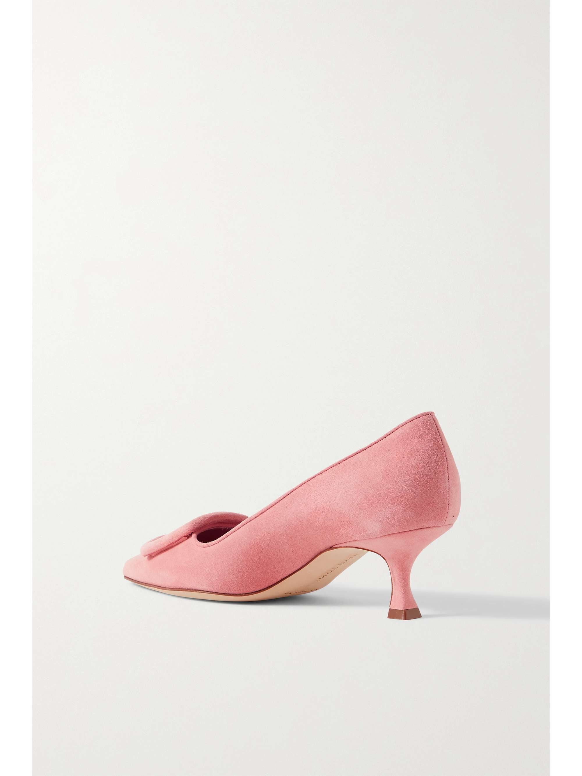 MANOLO BLAHNIK Maysale 50 buckled suede pumps
