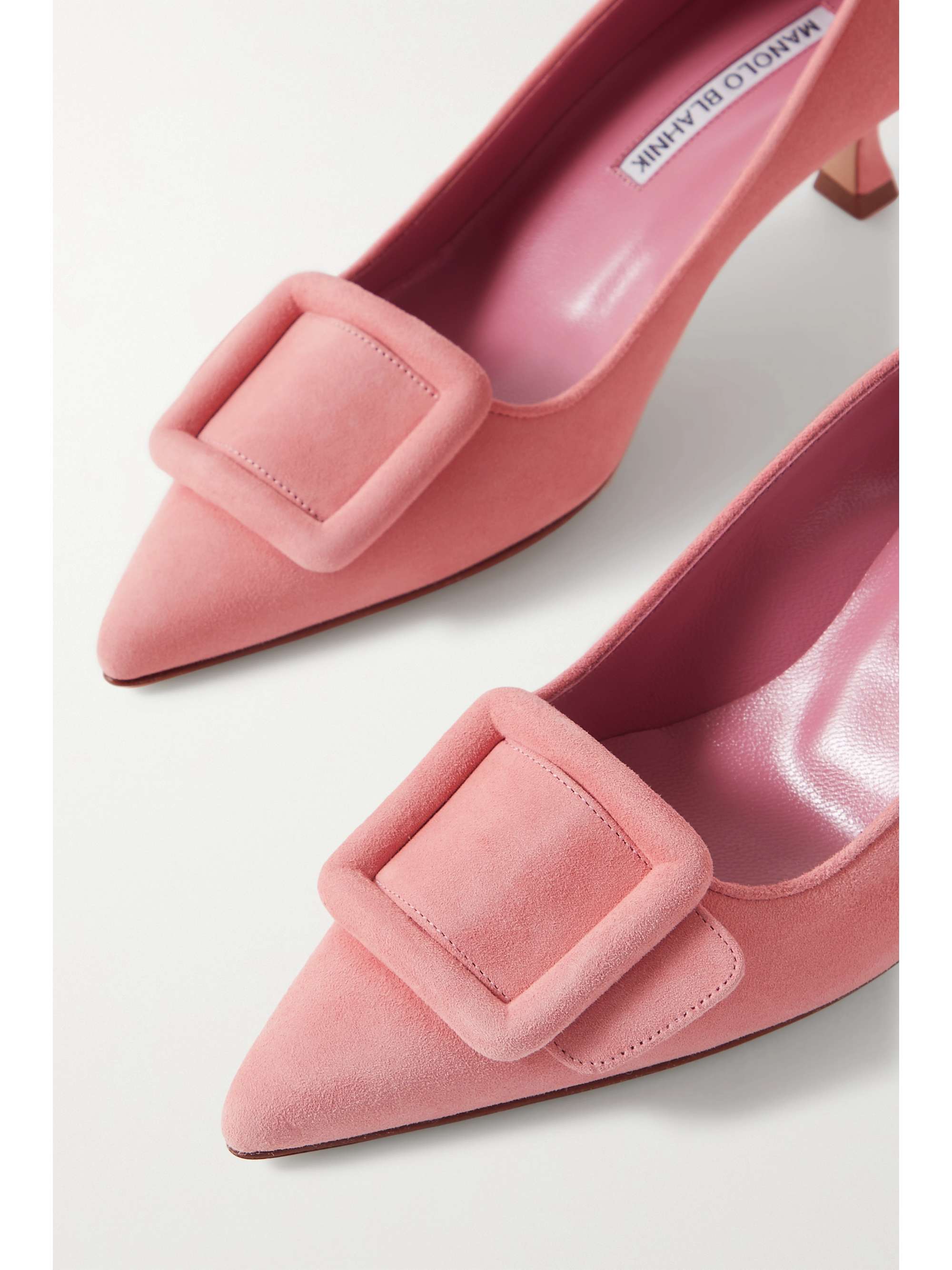 MANOLO BLAHNIK Maysale 50 buckled suede pumps