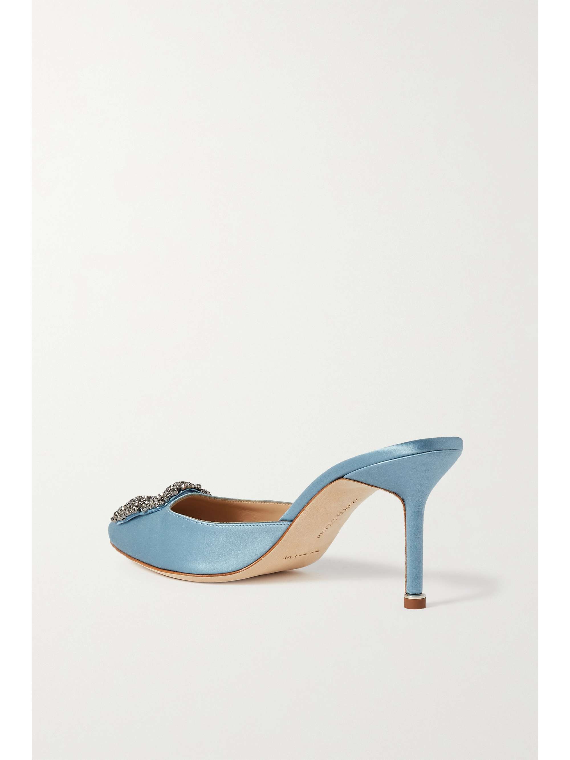MANOLO BLAHNIK Hangisimu 70 embellished satin mules