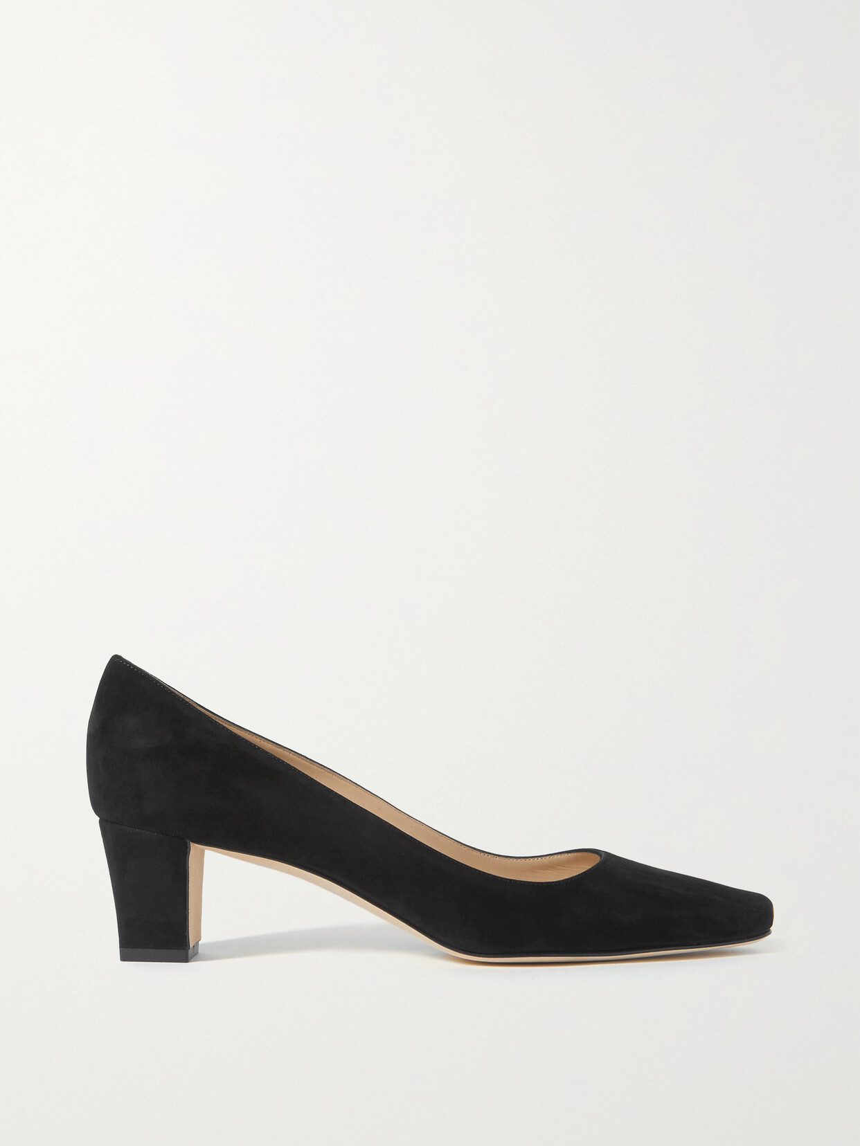 Manolo Blahnik Okkatopla Suede Block-heel Pump In Black