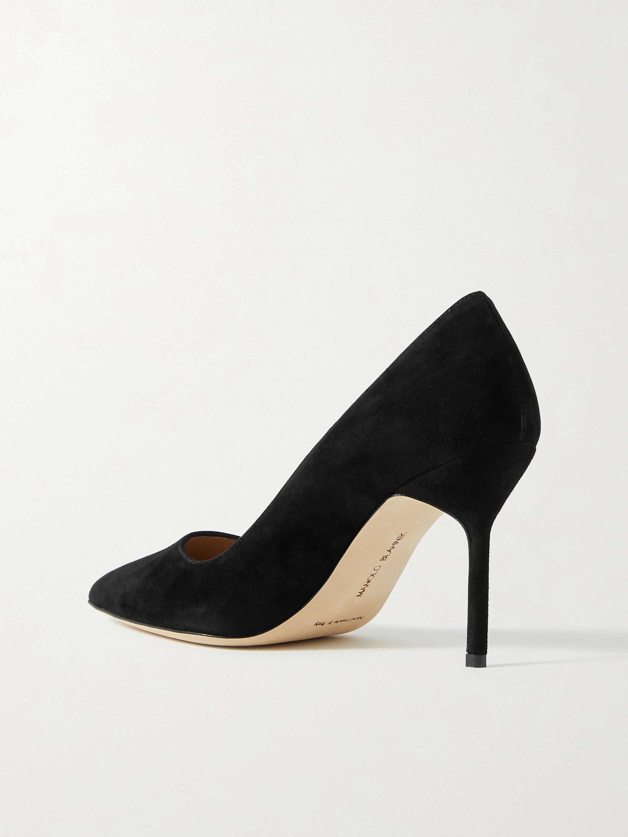 MANOLO BLAHNIK BB 90 suede pumps | NET-A-PORTER