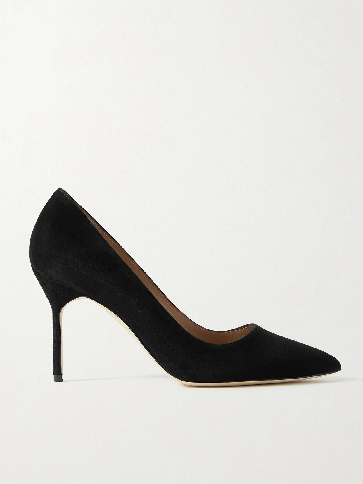 Manolo Blahnik Bb 90 Suede Pumps In Black