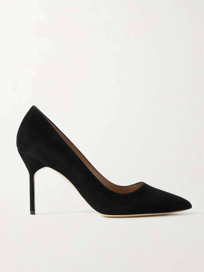 Manolo Blahnik Bb 90 Suede Pumps