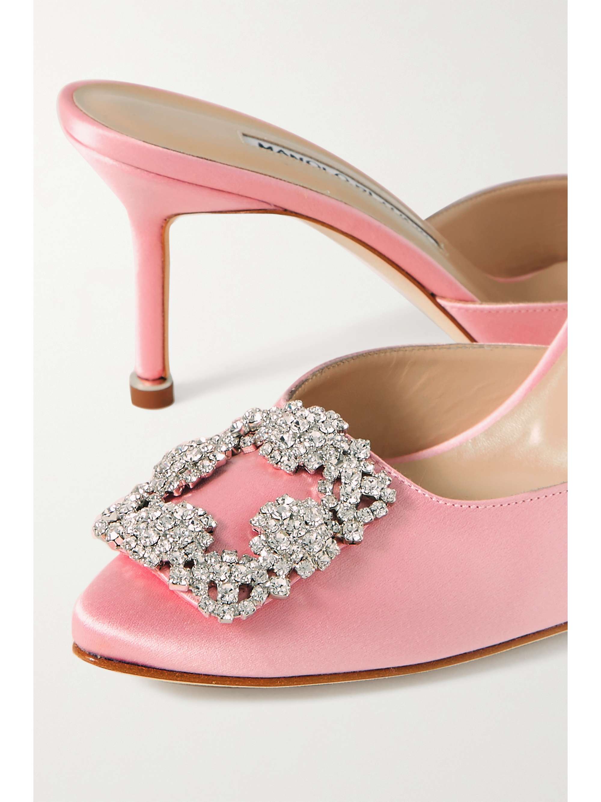 MANOLO BLAHNIK Hangisimu 70 embellished satin mules