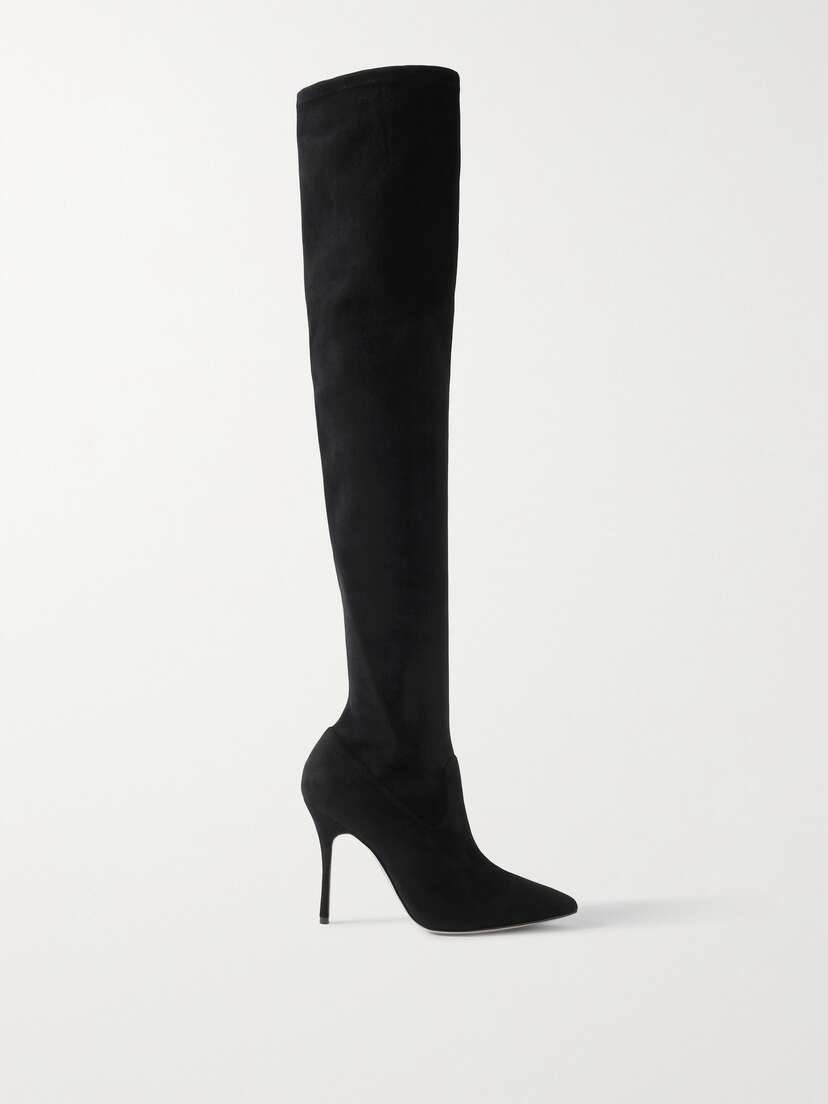 Manolo Blahnik Pascalarehi 105 Suede Over-the-knee Boots