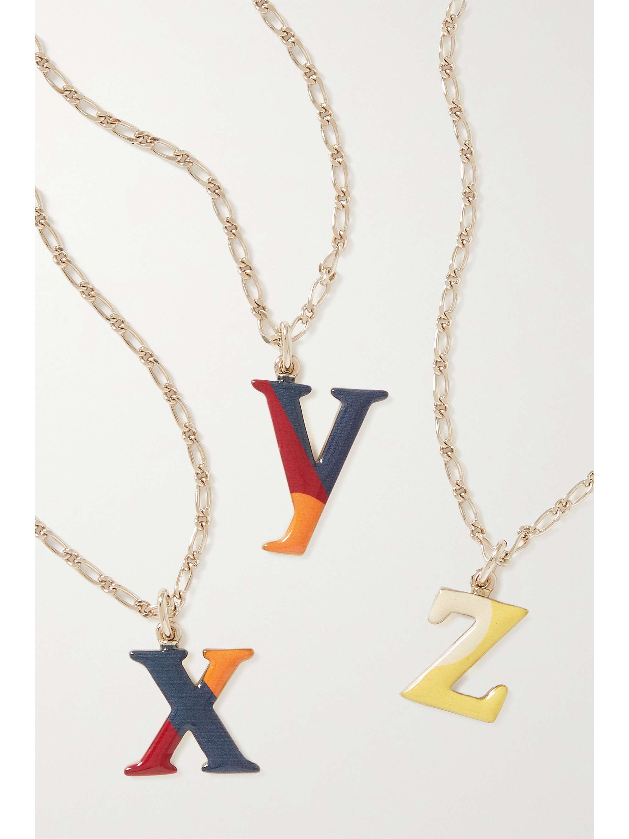 Gold Alphabet gold-tone and enamel 