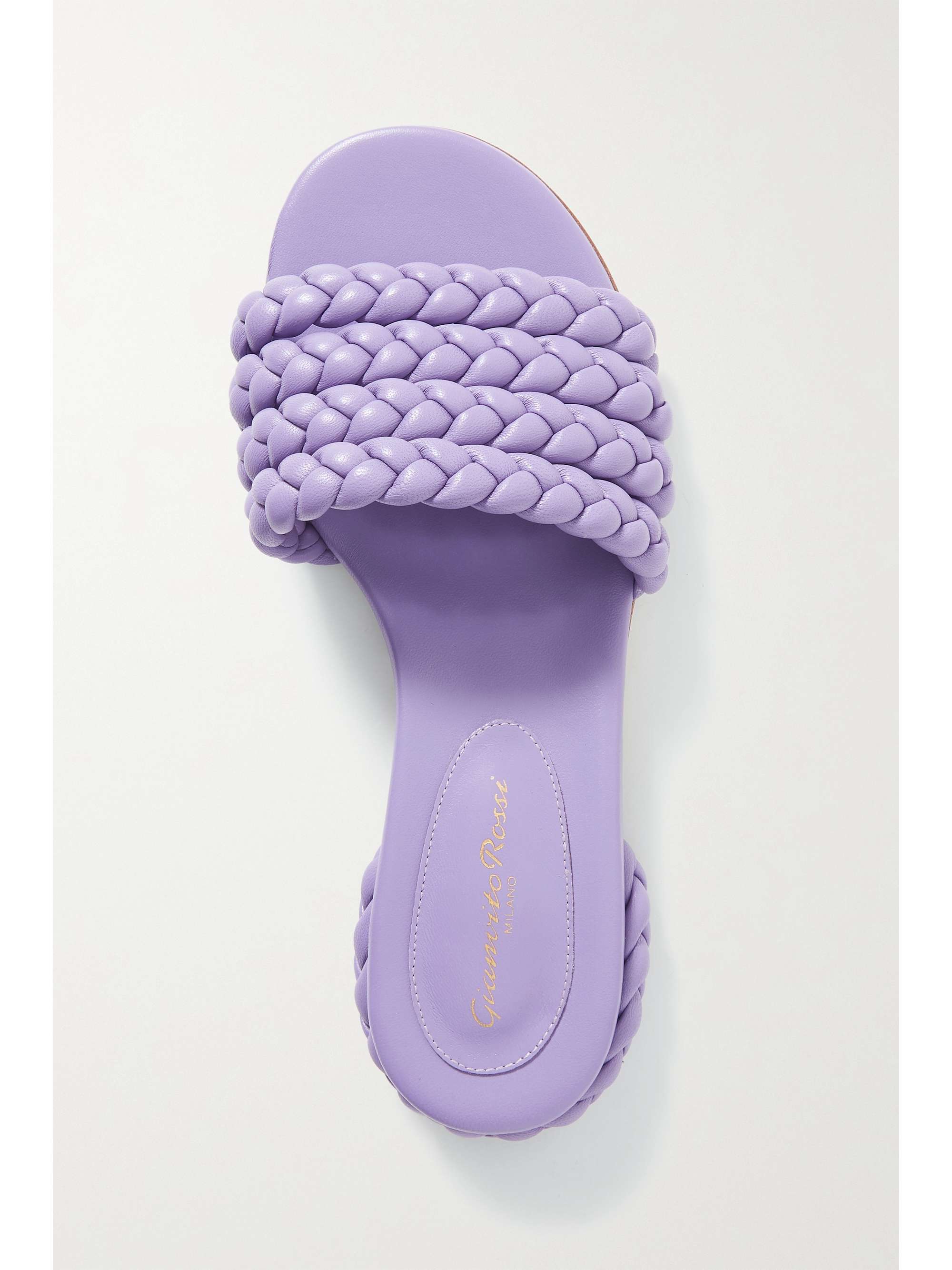 GIANVITO ROSSI Braided leather slides