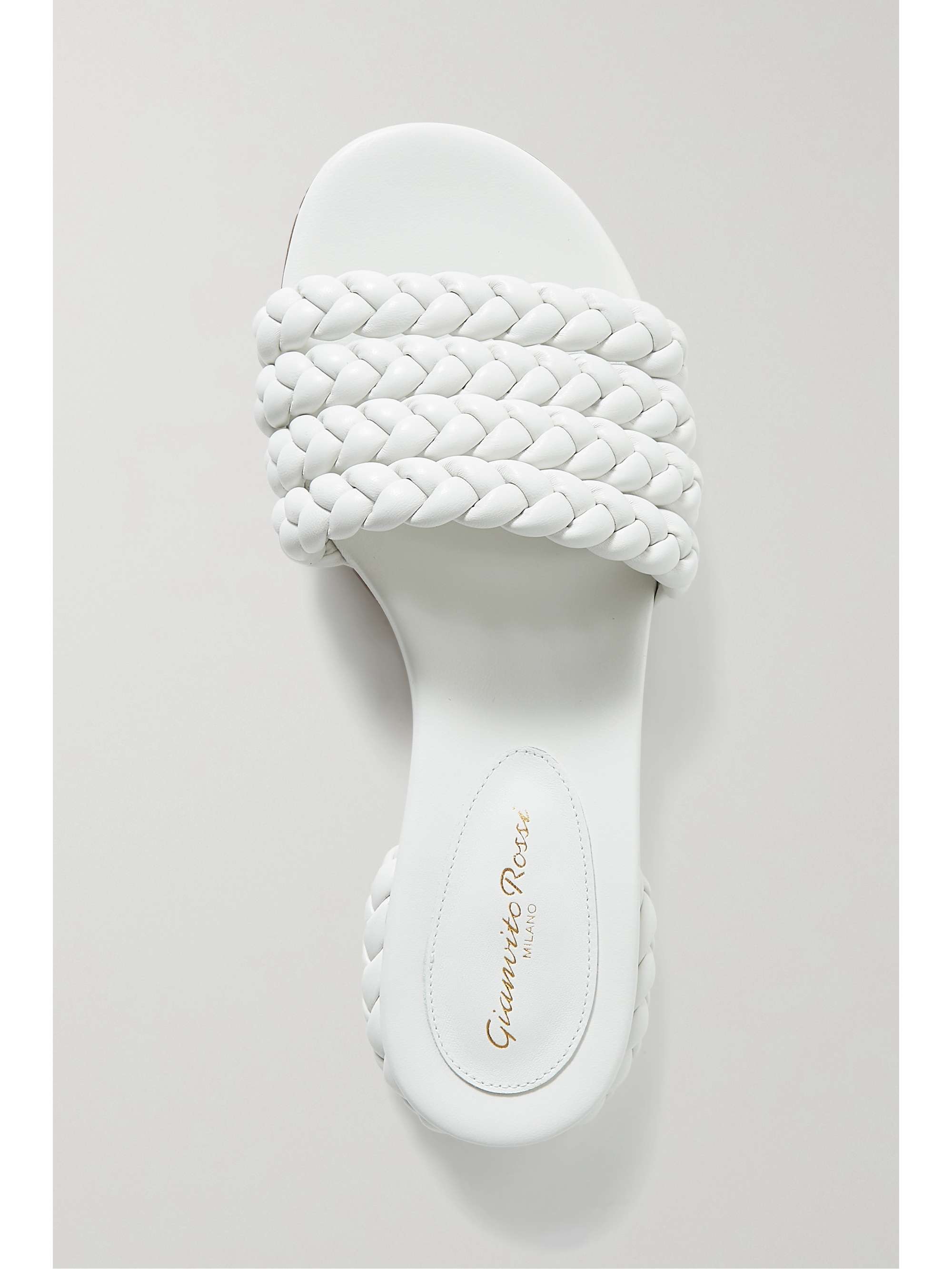 GIANVITO ROSSI Braided leather slides