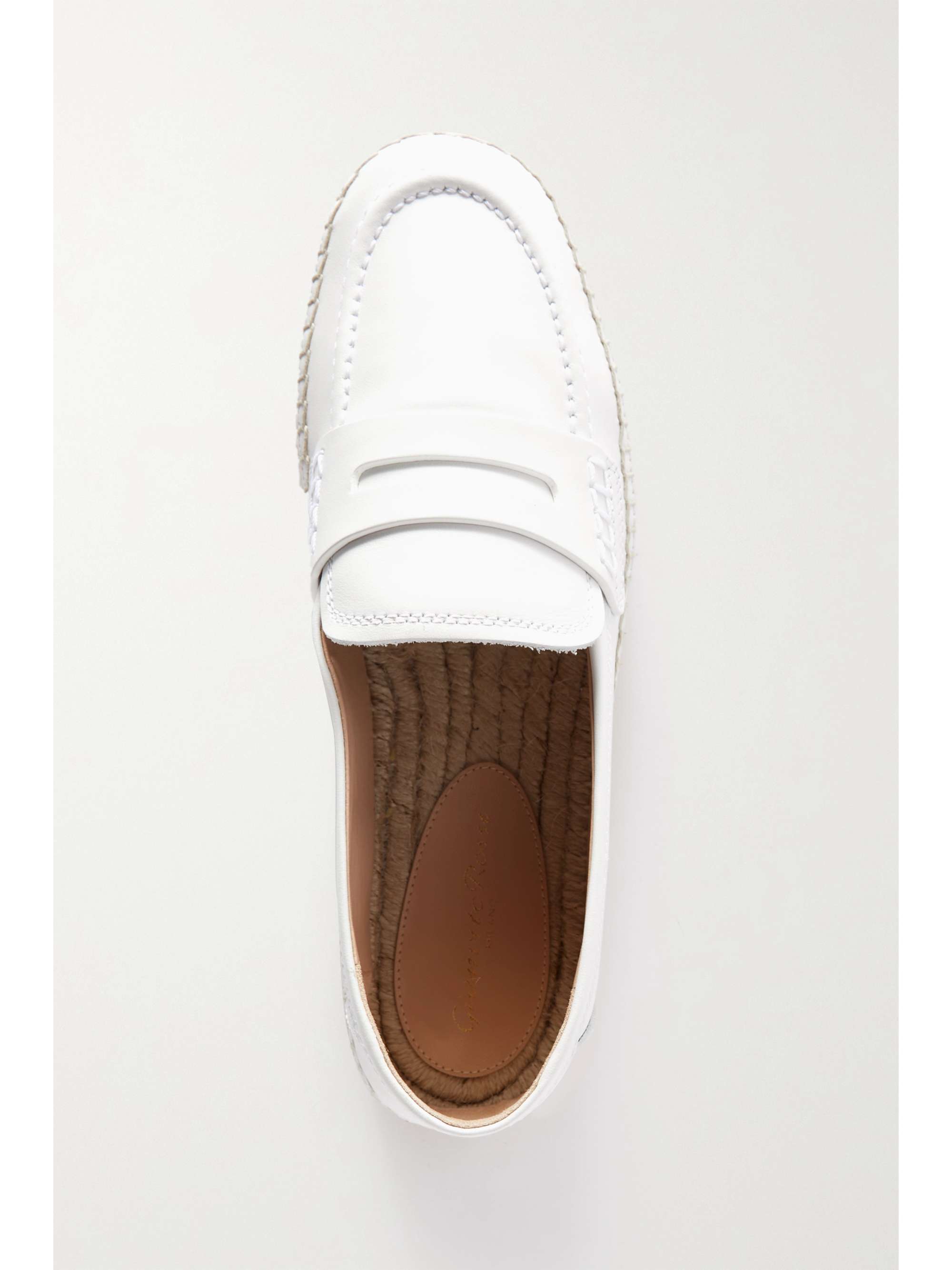 GIANVITO ROSSI Alima leather espadrille loafers