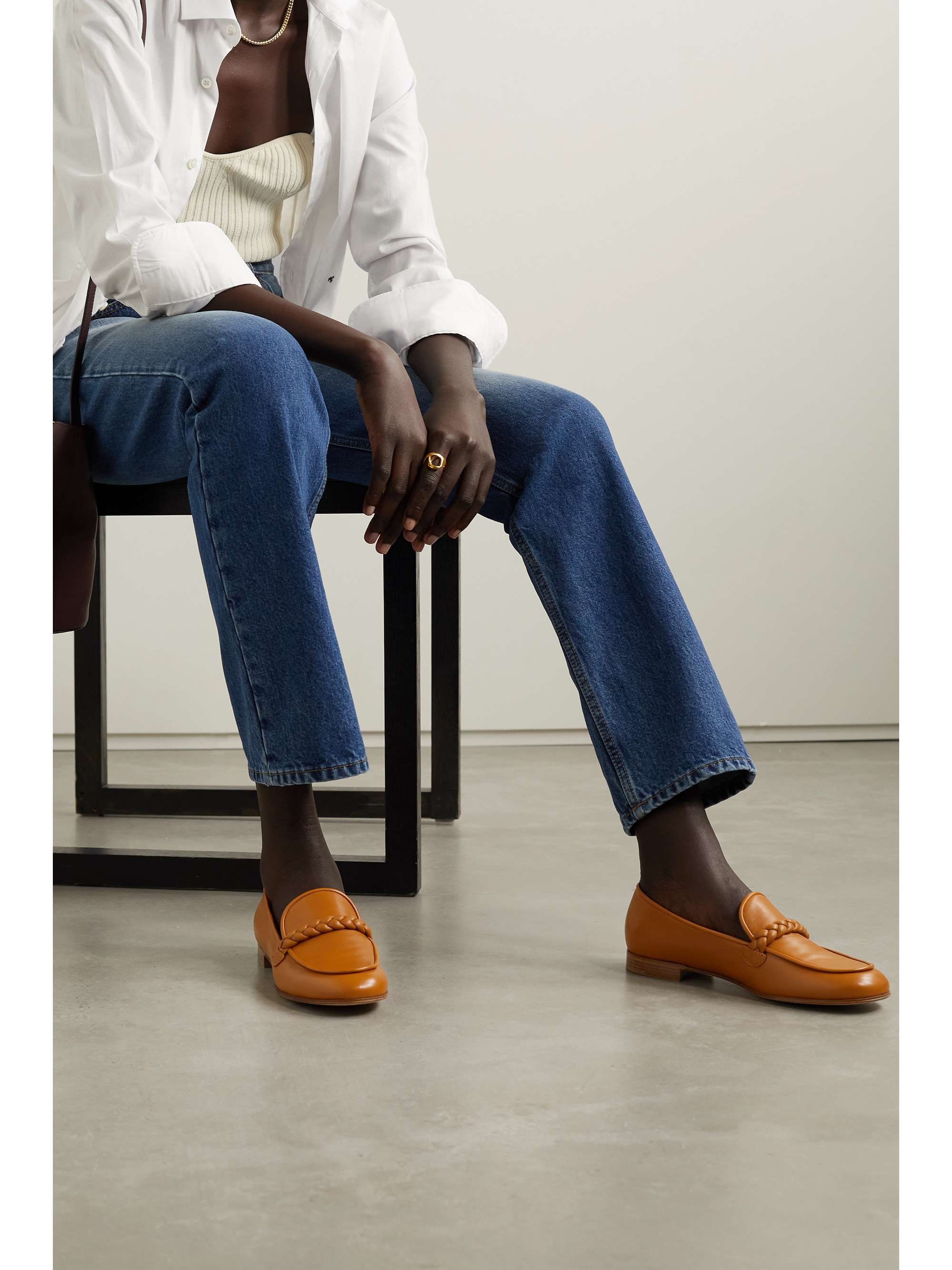 GIANVITO ROSSI Belem 15 leather loafers | NET-A-PORTER