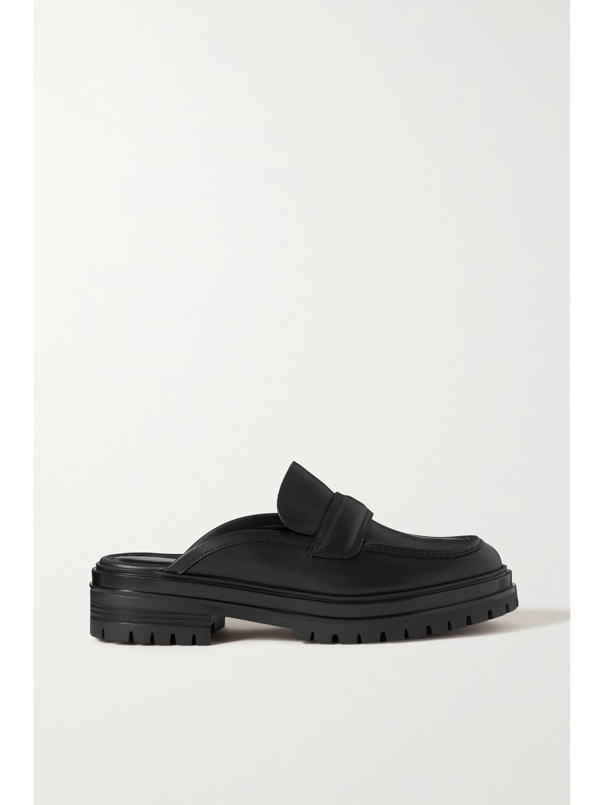 Gianvito Rossi 20 Leather Loafers In Black