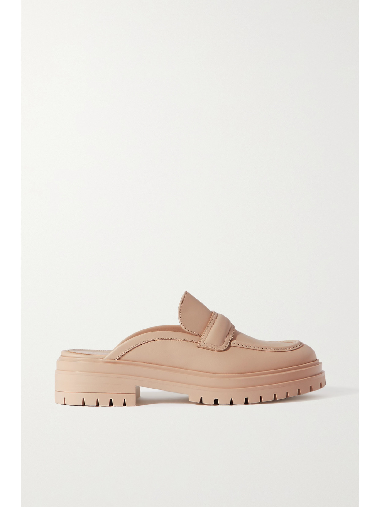 Gianvito Rossi 20 Leather Loafers - Neutrals