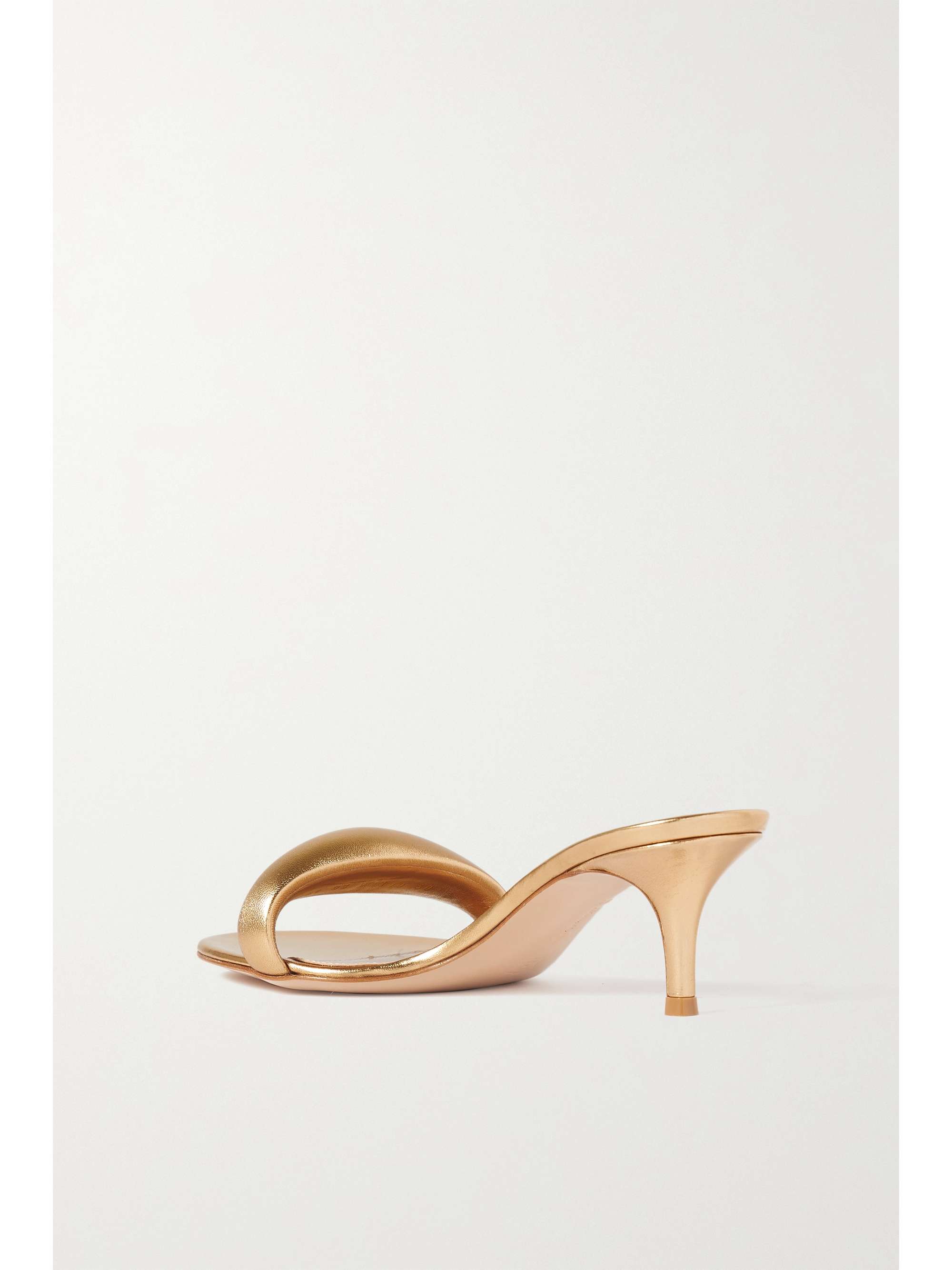 GIANVITO ROSSI Bijoux 55 metallic leather mules