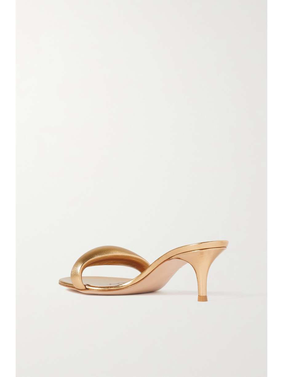 Gold Bijoux 55 leather mules | GIANVITO ROSSI | NET-A-PORTER