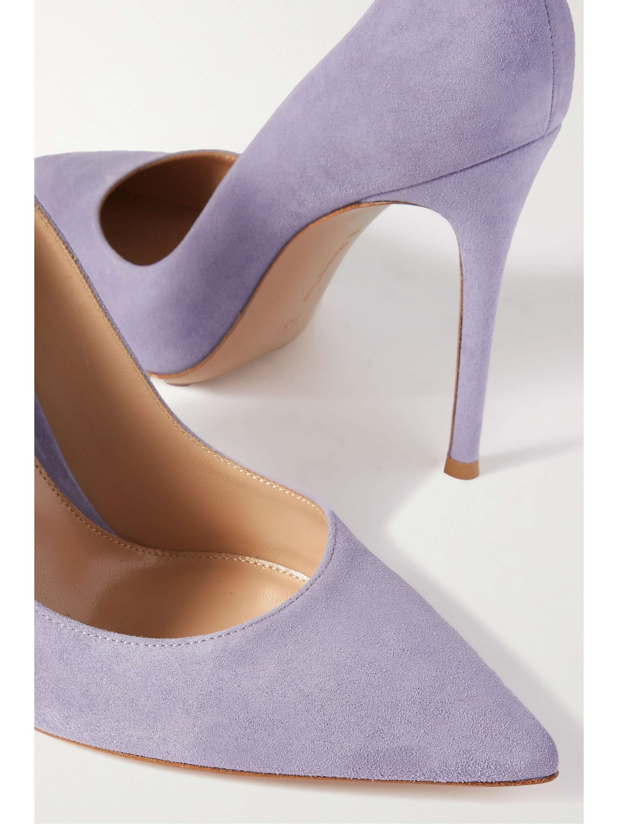 lavender suede heels