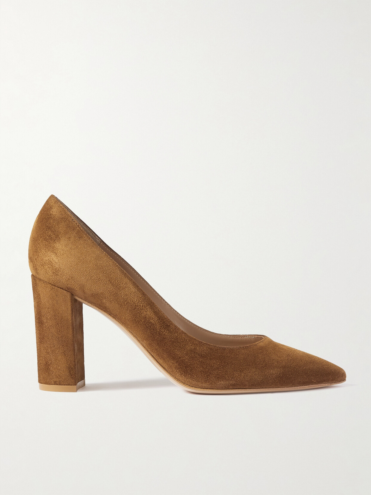 Shop Gianvito Rossi Piper 85 Suede Pumps In Brown