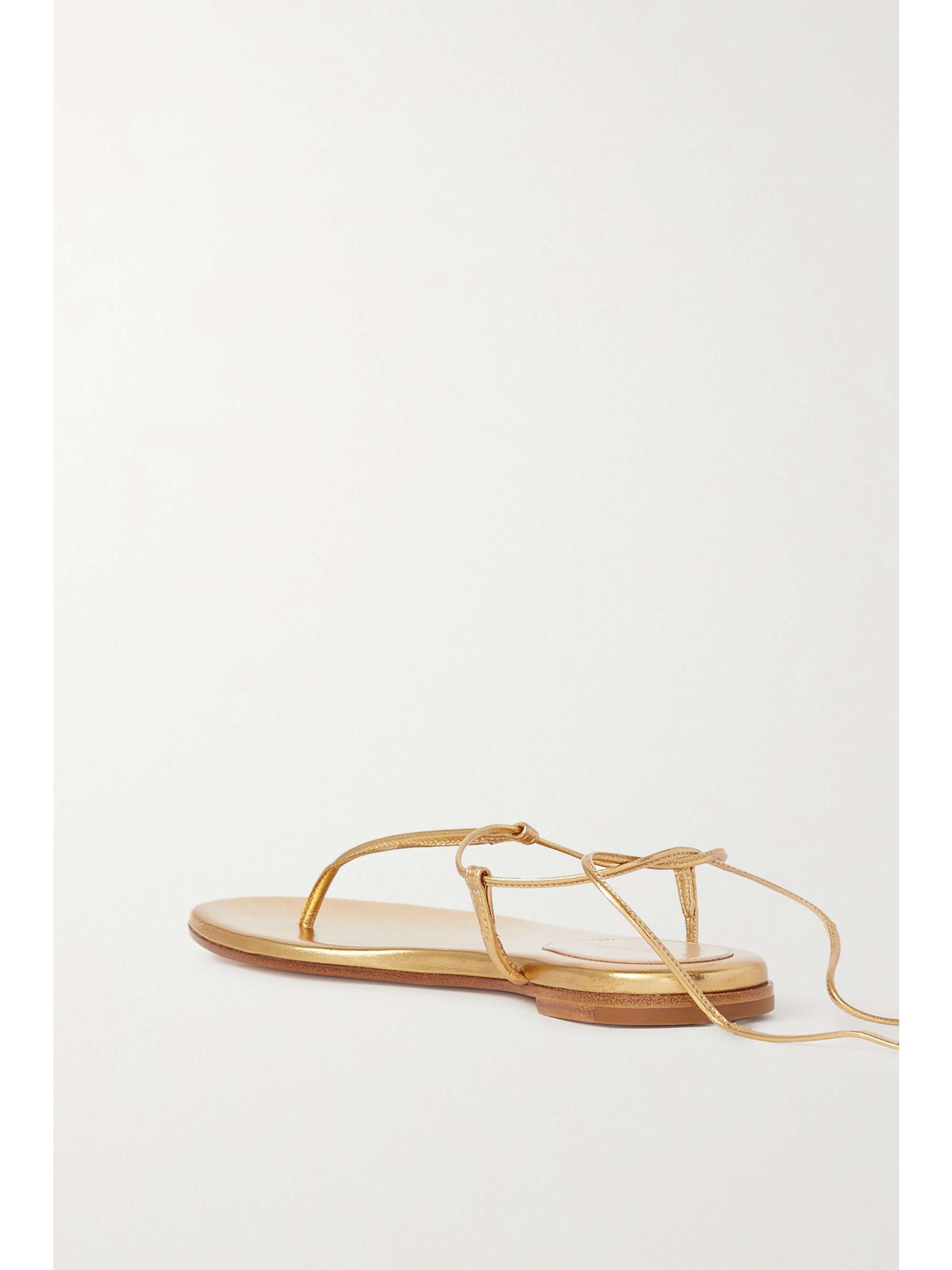 GIANVITO ROSSI Gwyneth metallic leather sandals