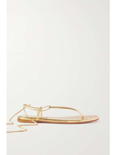 Gold Gwyneth metallic leather sandals | GIANVITO ROSSI | NET-A-PORTER