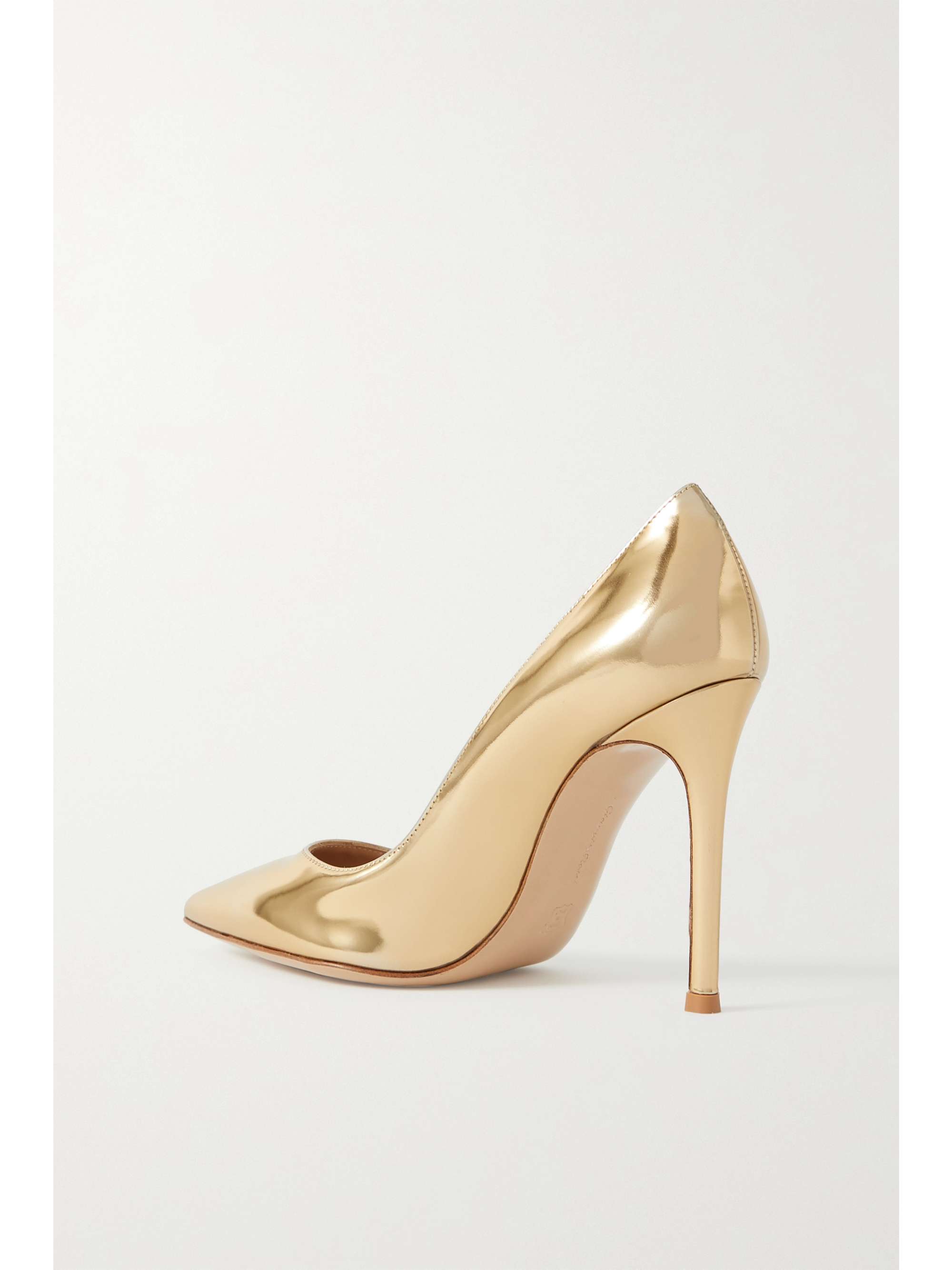GIANVITO ROSSI Gianvito 105 metallic leather pumps