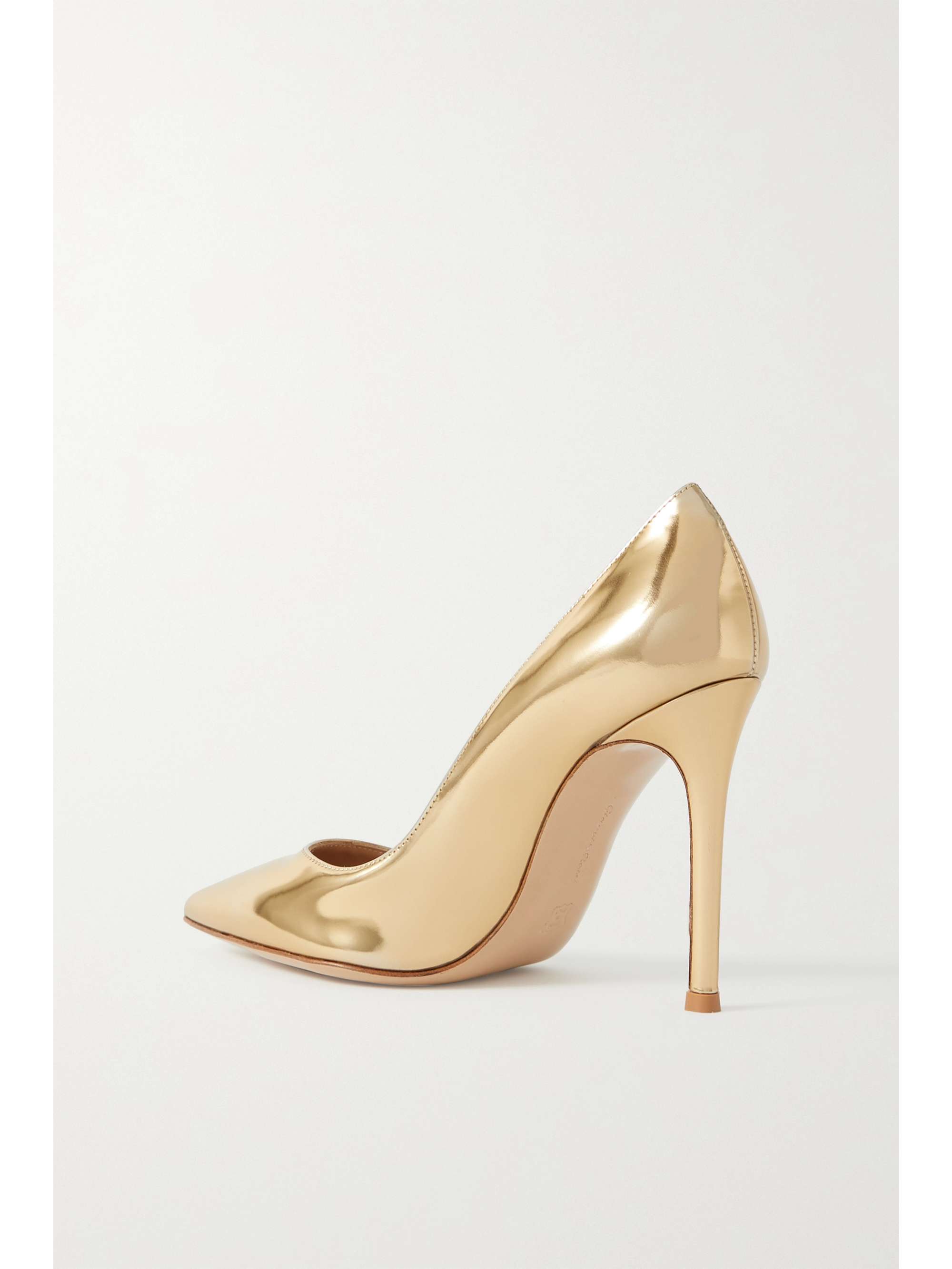 GIANVITO ROSSI Gianvito 105 metallic leather pumps | NET-A-PORTER