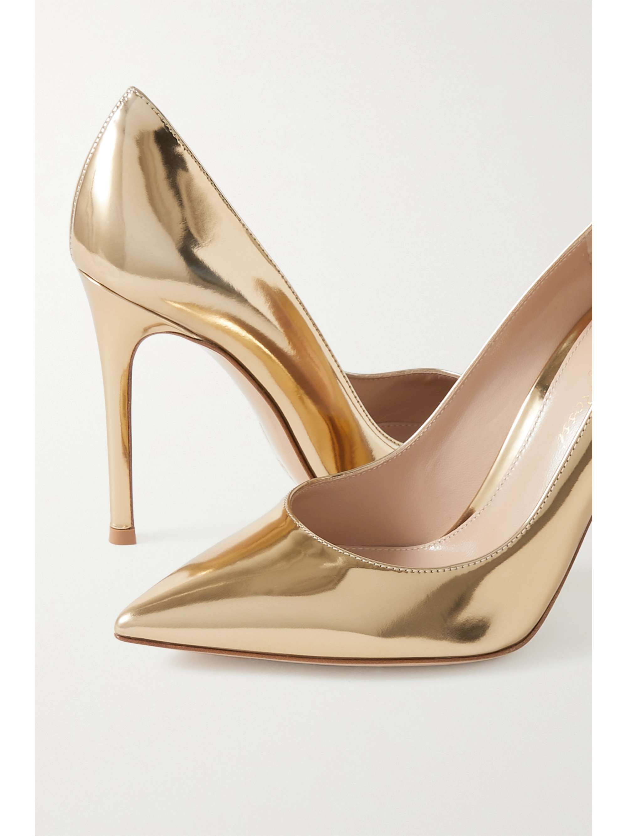 GIANVITO ROSSI Gianvito 105 metallic leather pumps