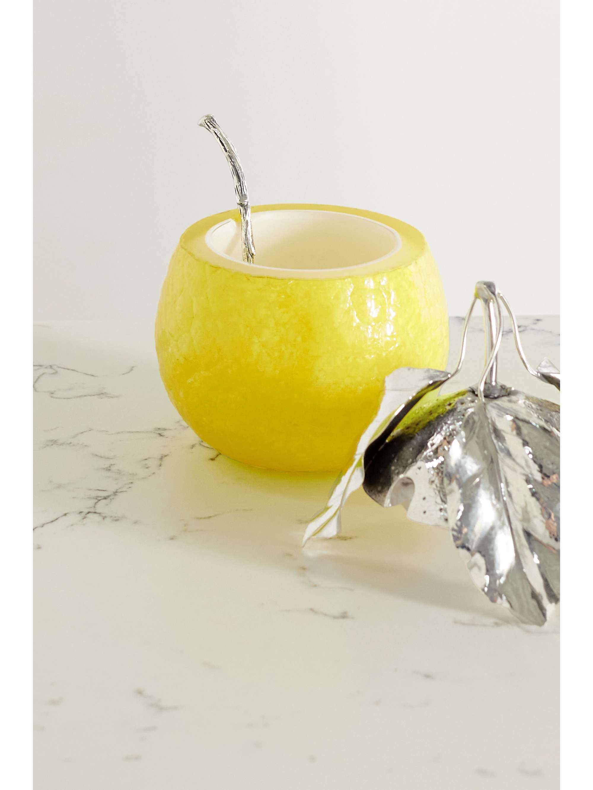 BUCCELLATI Lemon sterling silver and glass jam jar