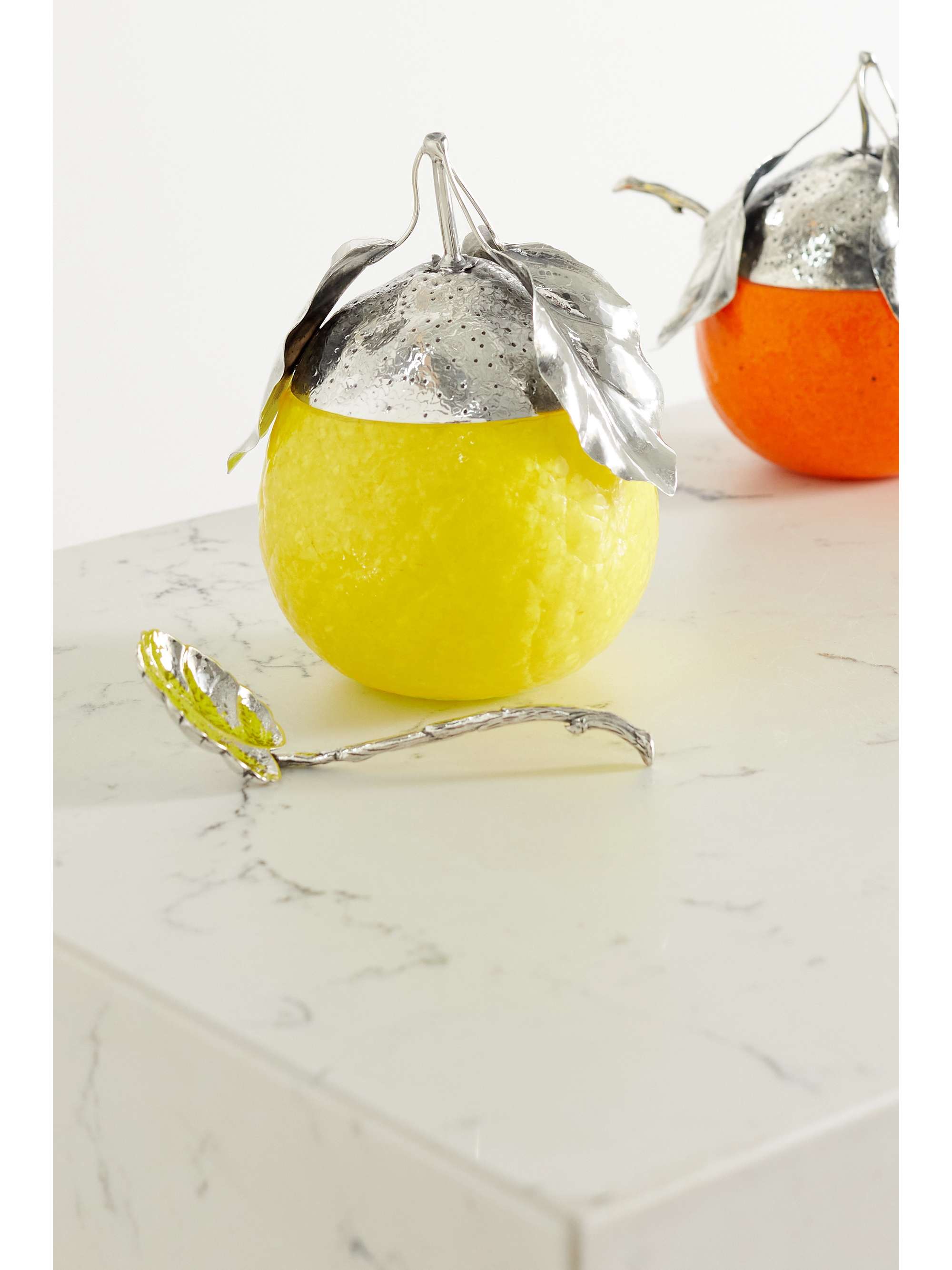 BUCCELLATI Lemon sterling silver and glass jam jar