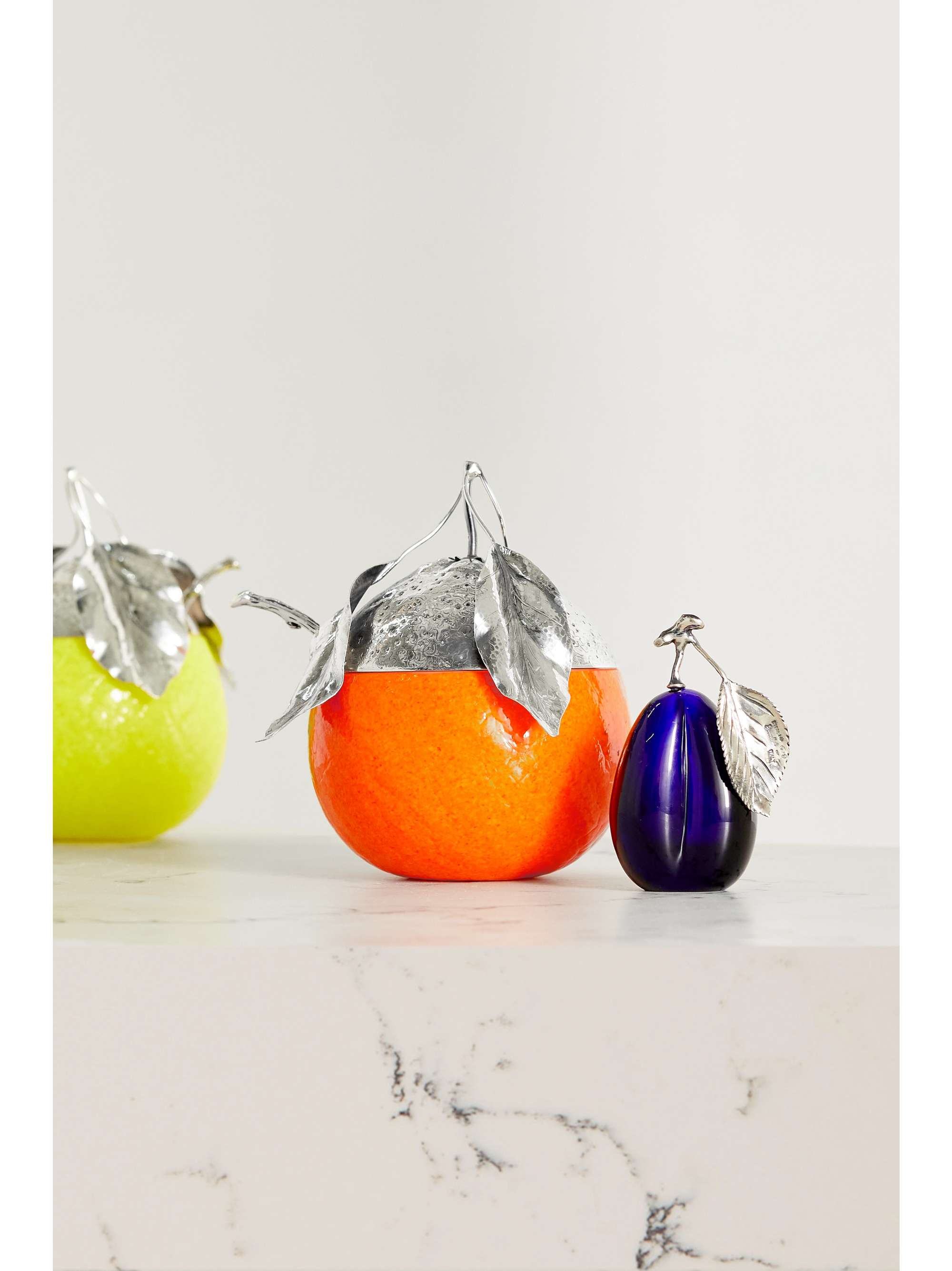 BUCCELLATI Pot à confiture en argent sterling et en verre Orange