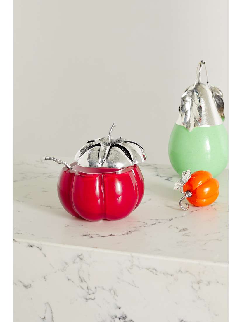Tomato Sterling Silver And Glass Jam Jar | Image | 1