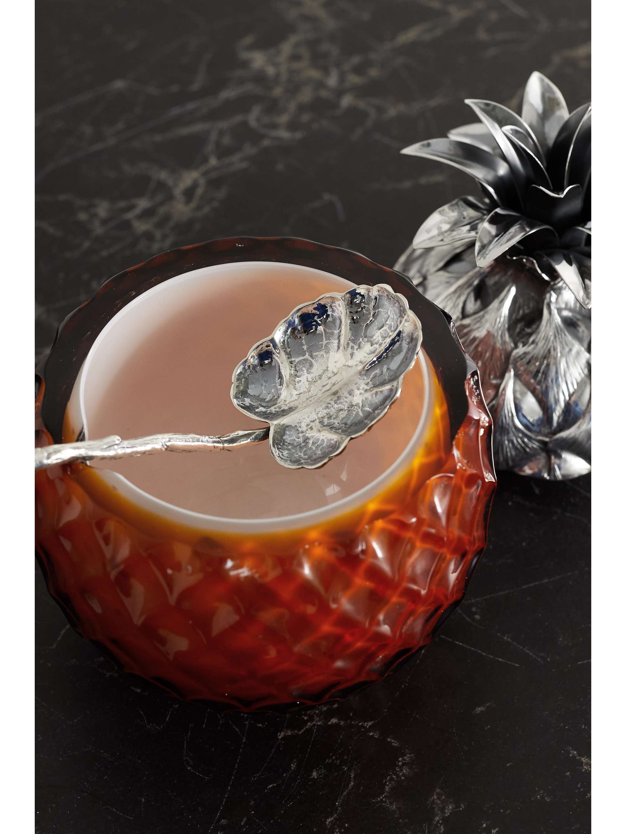 BUCCELLATI Pineapple sterling silver and glass jam jar